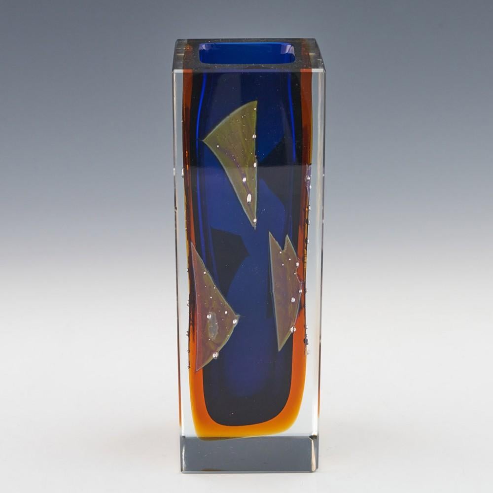 20th Century Exbor Cased and Cut Vase Designed by Pavel Hlava, 1964 For Sale