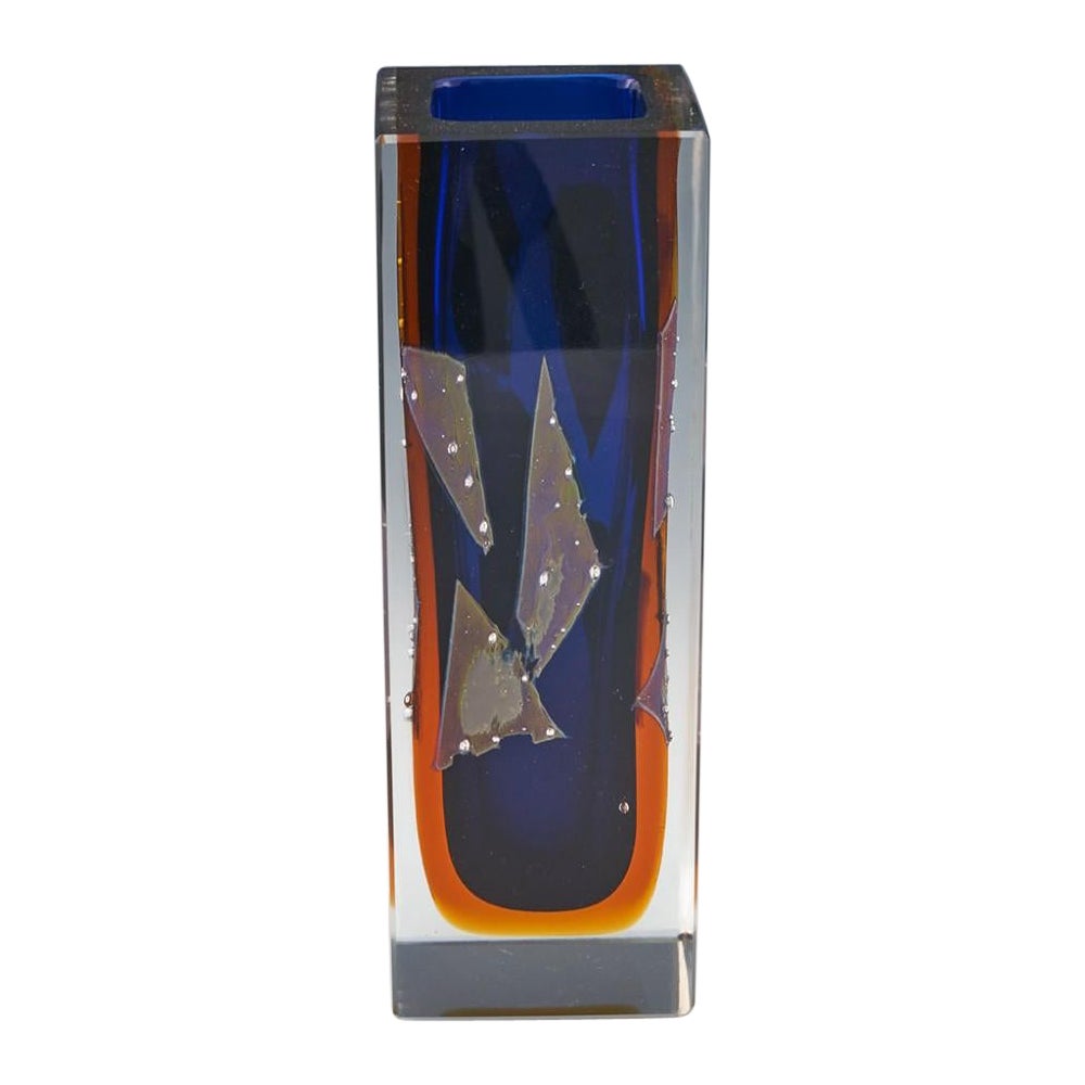 Exbor Cased and Cut Vase Designed by Pavel Hlava, 1964