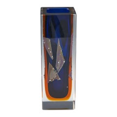 Exbor Cased and Cut Vase Designed by Pavel Hlava, 1964