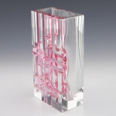 Exbor Flashed, Cut and Polished Vase Designed by Ladislav Oliva, 1970s