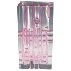 Exbor-Vase, geschliffen und poliert, entworfen von Ladislav Oliva, 1970er Jahre