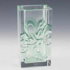 Vase à blocs Amoeba vert d'Exbor conçu par Ladislav Oliva, vers 1968