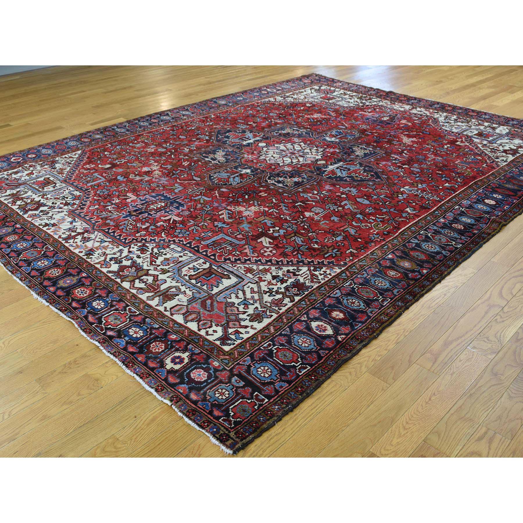 Other Excellent Condition Semi Antique Persian Heriz Hand Knotted Rug