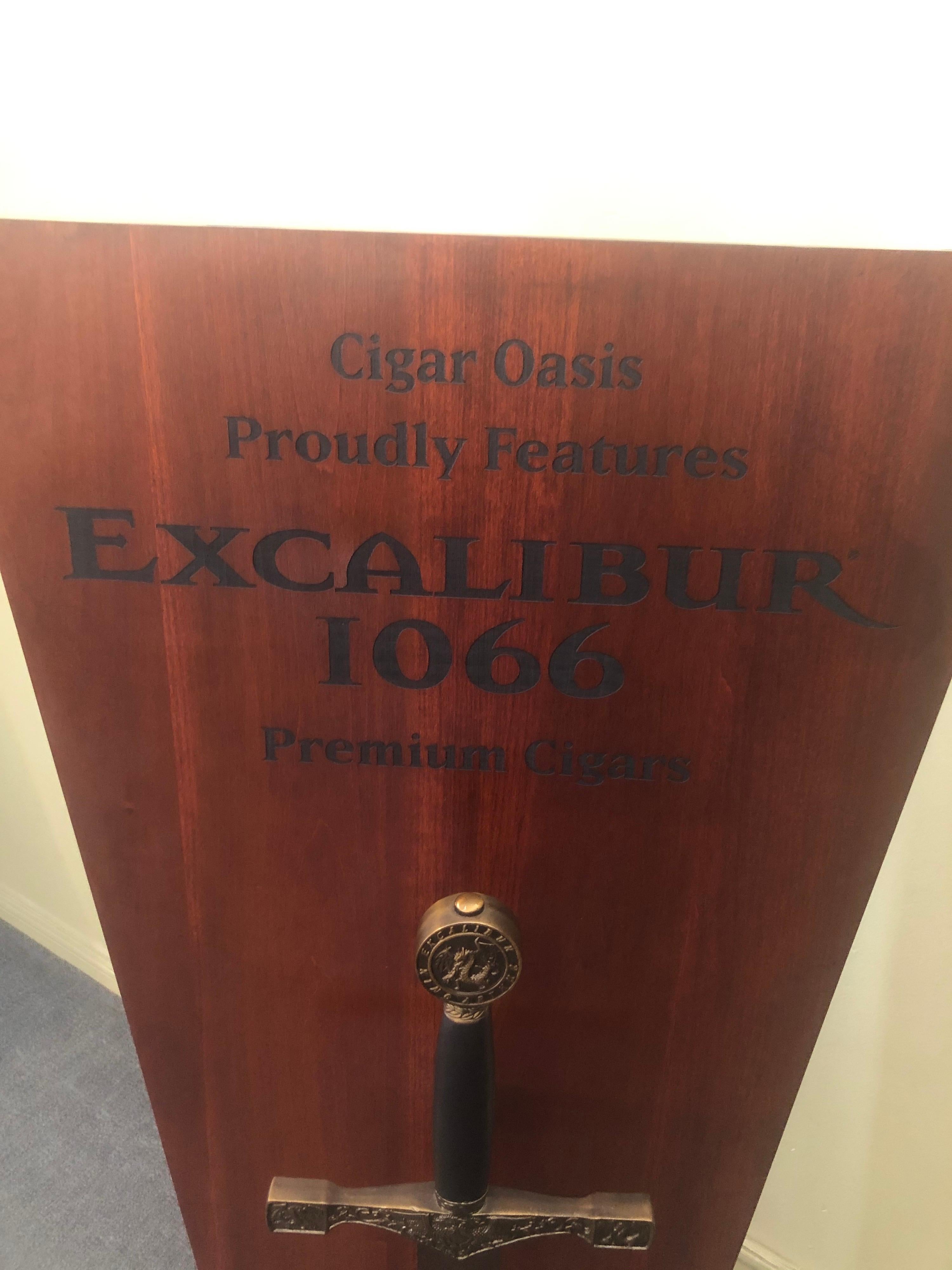 Plastic Excalibur Cigar Store Display 