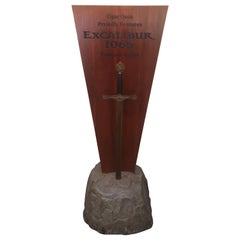 Expositor de la tienda de puros Excalibur "Espada en la piedra"