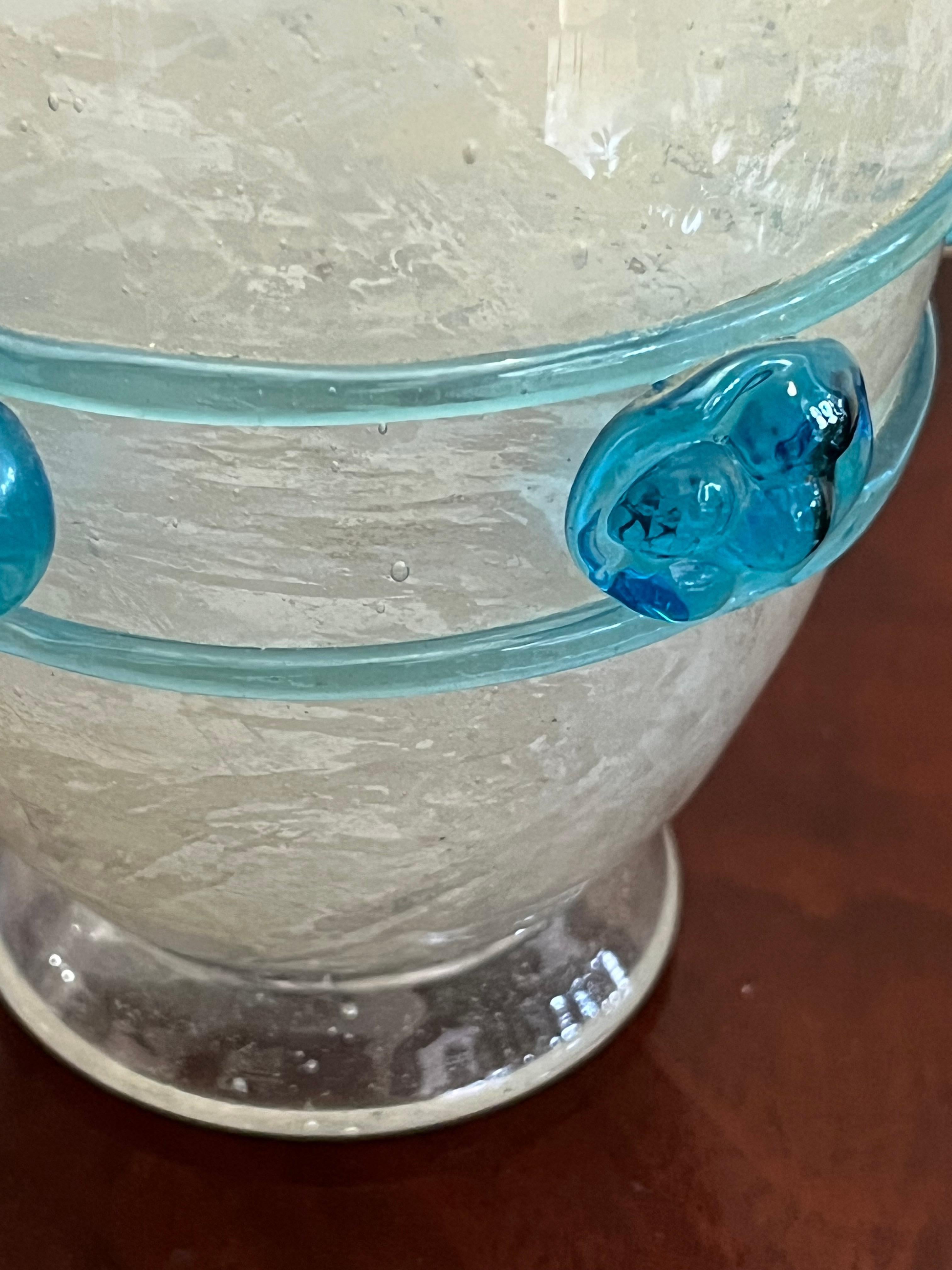 Vase en verre de Murano expansé, attribué à Flavio Poli pour Seguso, Italie, années 1940 en vente 4