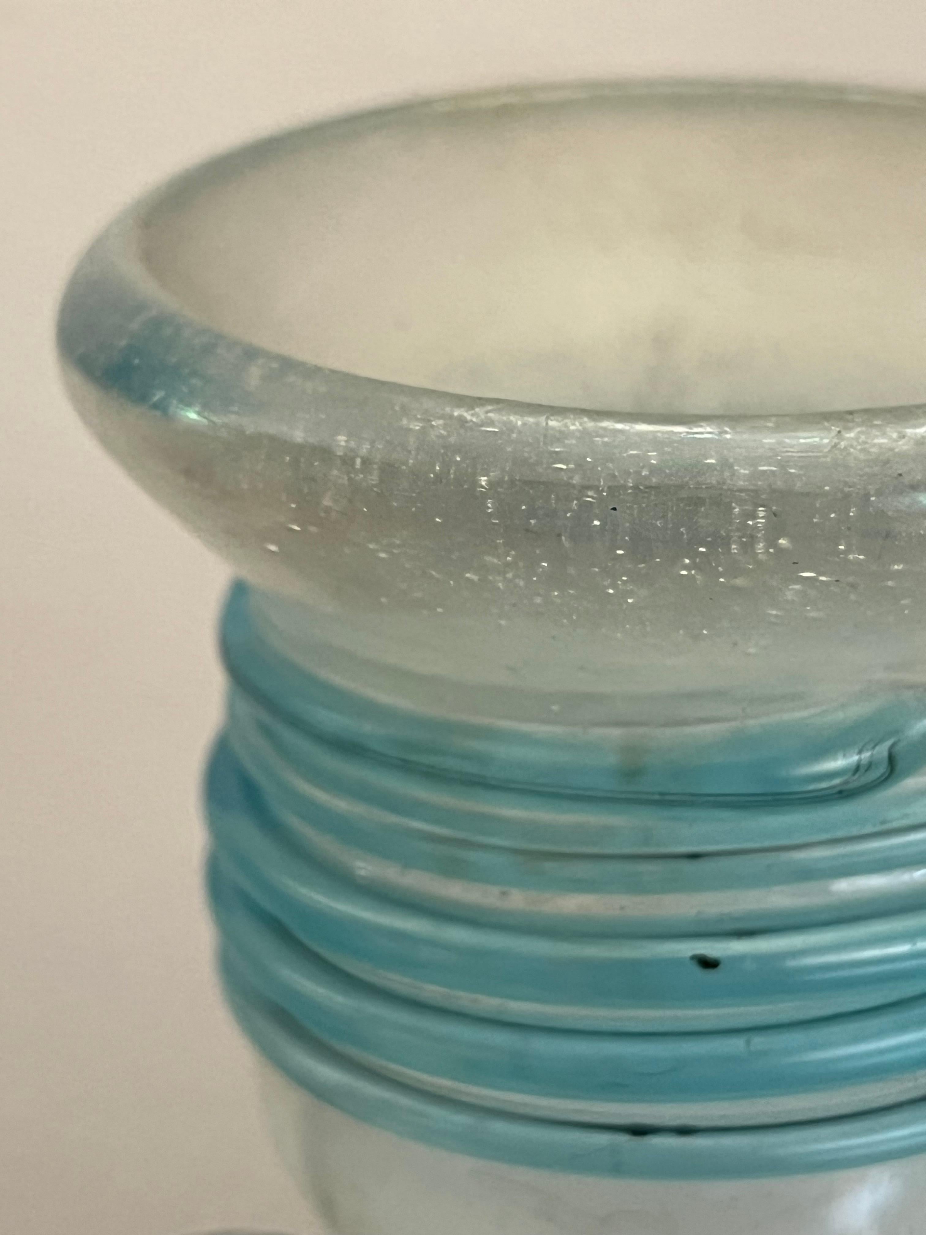 Vase en verre de Murano expansé, attribué à Flavio Poli pour Seguso, Italie, années 1940 en vente 2