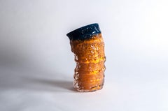 Récipient 43 cm en verre soufflé, unique en son genre