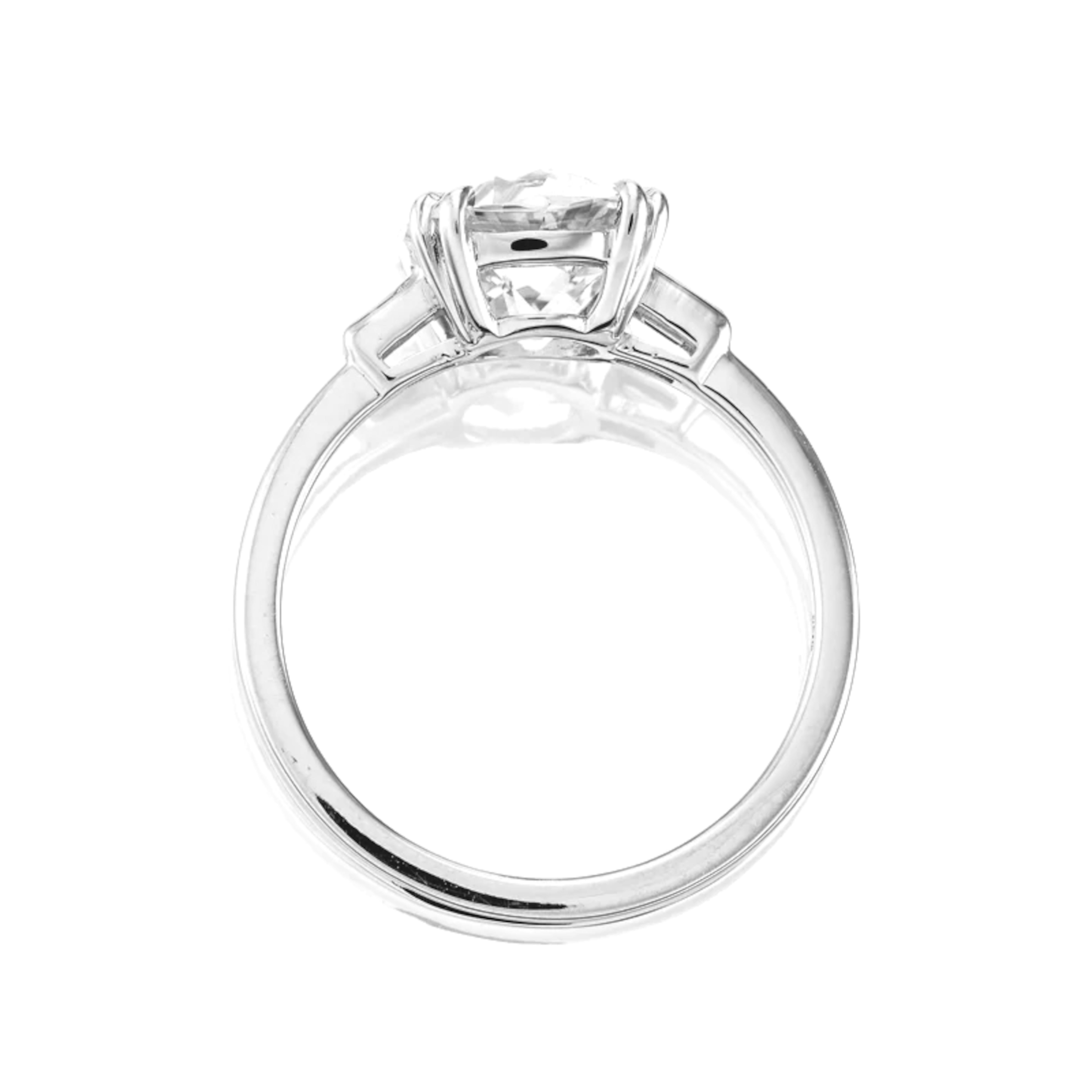 Art Deco Exceedingly Rare GIA Certified 2 Carat D Int. Flawless Old Mine Cut Diamond Ring For Sale