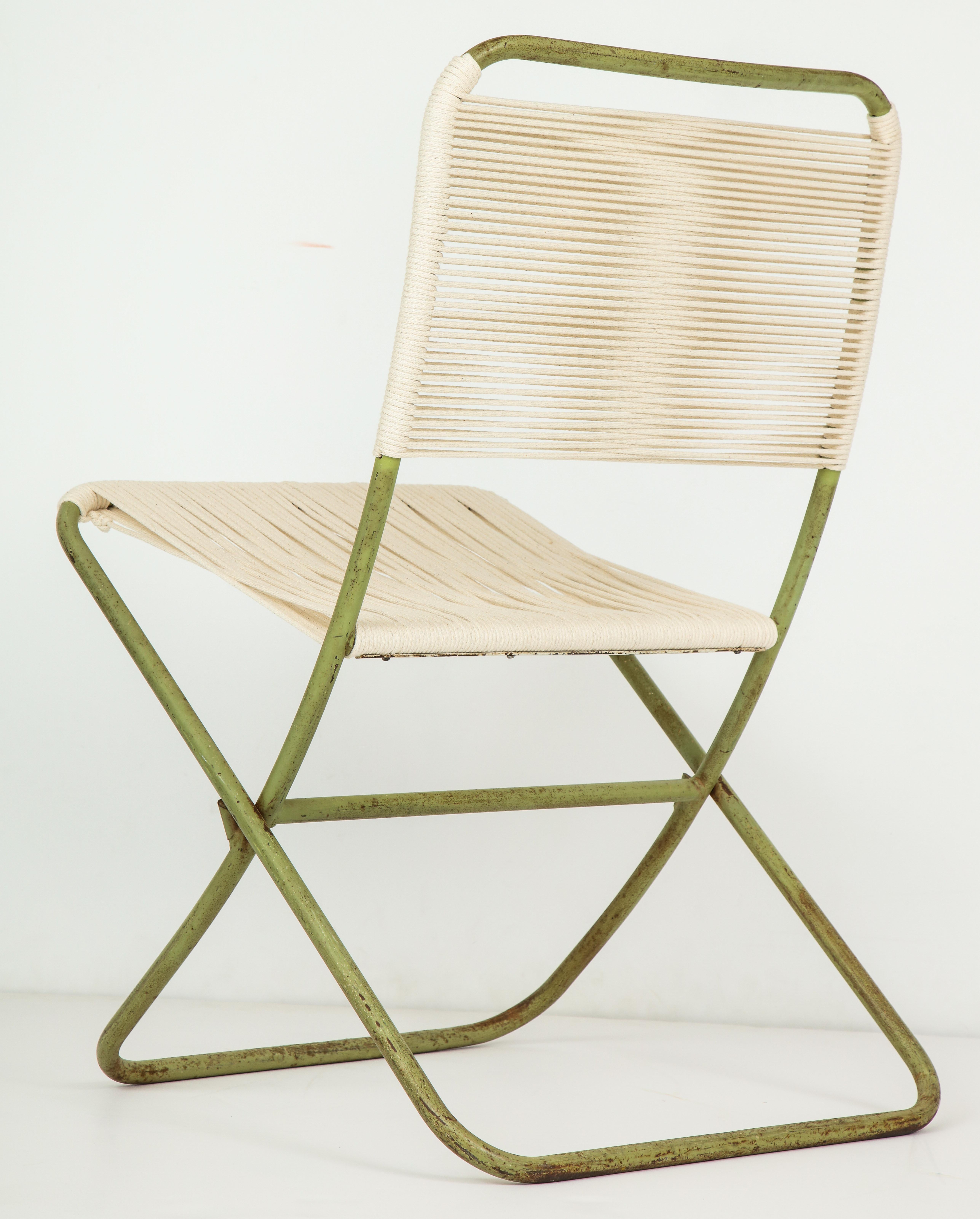 Greta Grossman Folding Chair In Good Condition For Sale In New York, NY