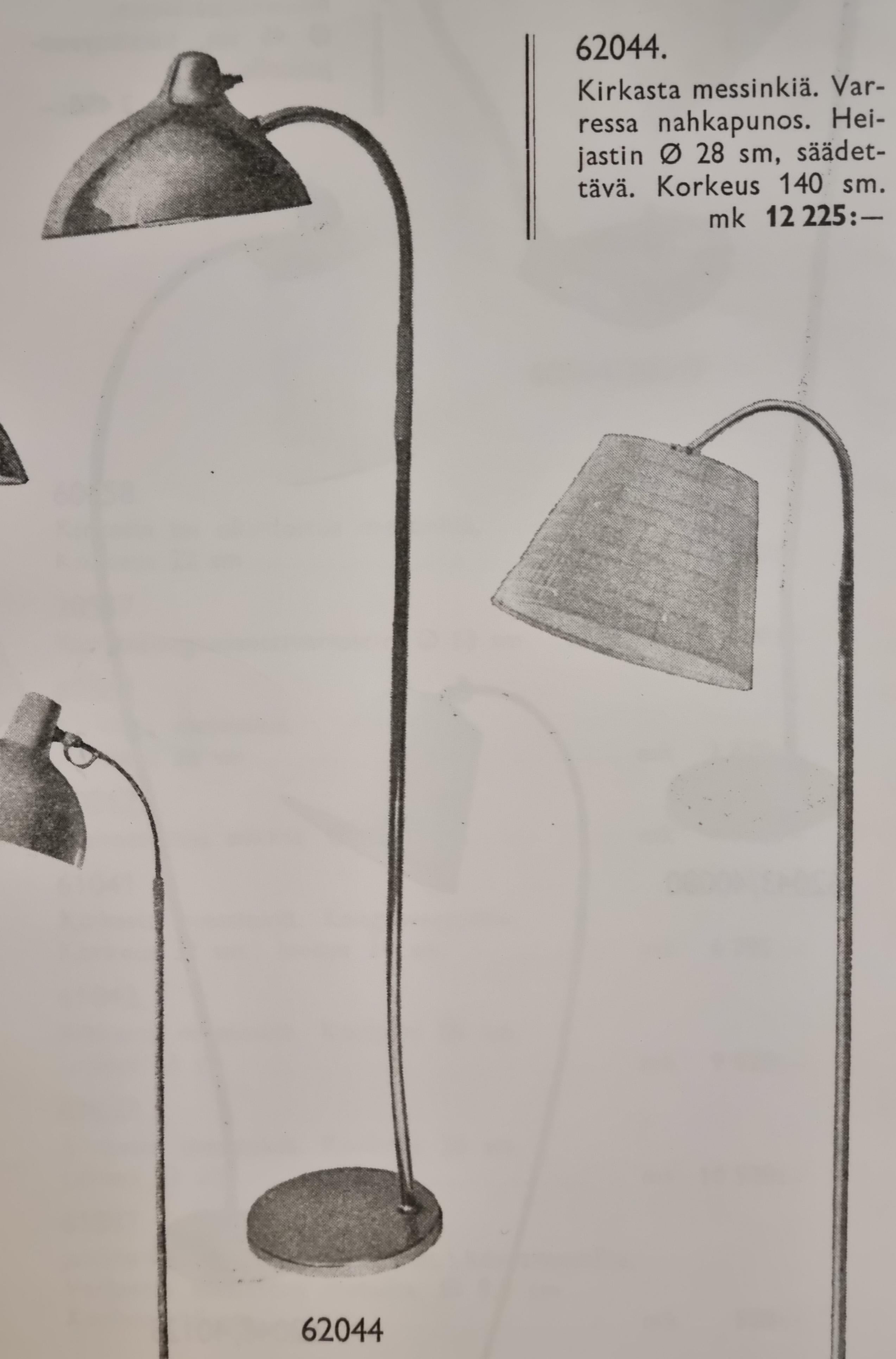 Seltene Gunnel Nyman-Stehlampe, Modell Nr. 62044 von Idman, 1940 im Angebot 3