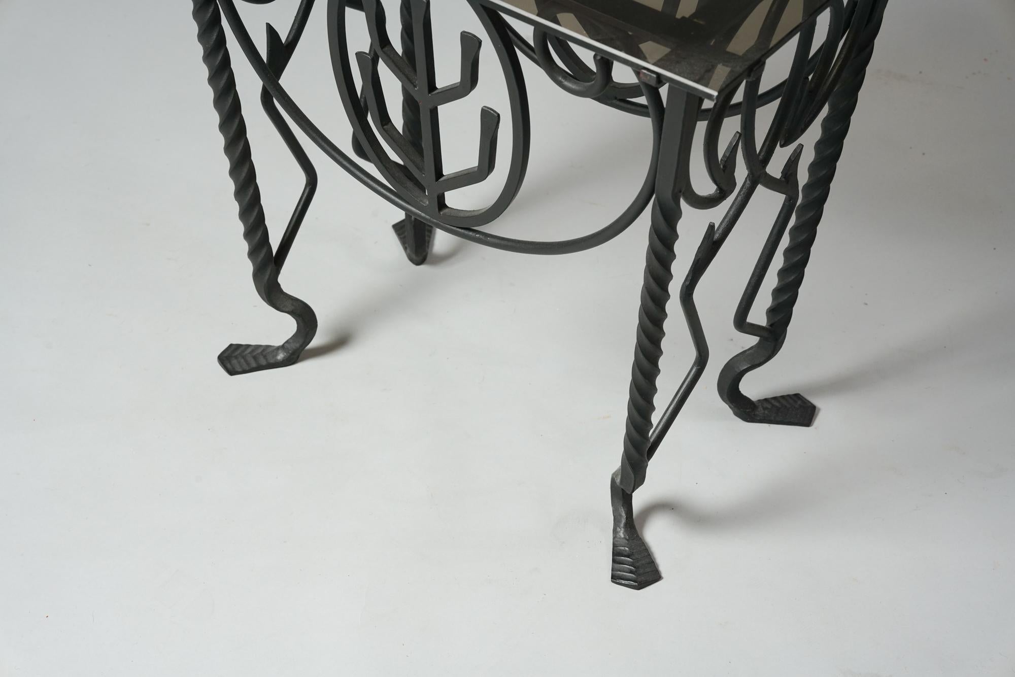 Finnish Exceedingly Rare Iron Table by Taidetakomo Hakkarainen, Early 20th Century  For Sale