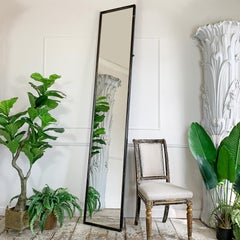 Specchio da sartoria vittoriano ebanizzato, estremamente alto ed elegante