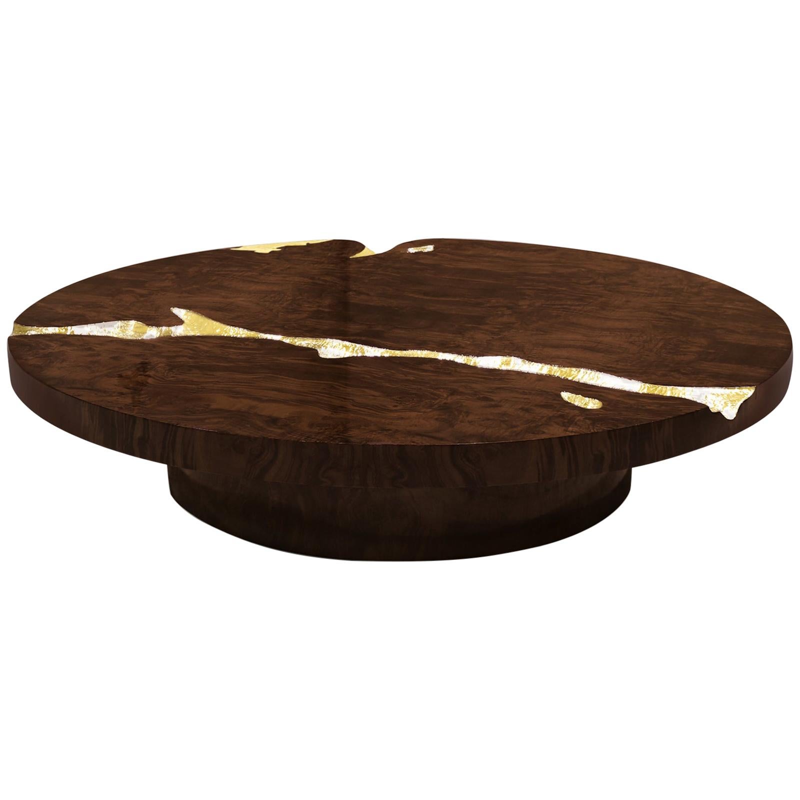 Excellence Walnut Coffee Table For Sale