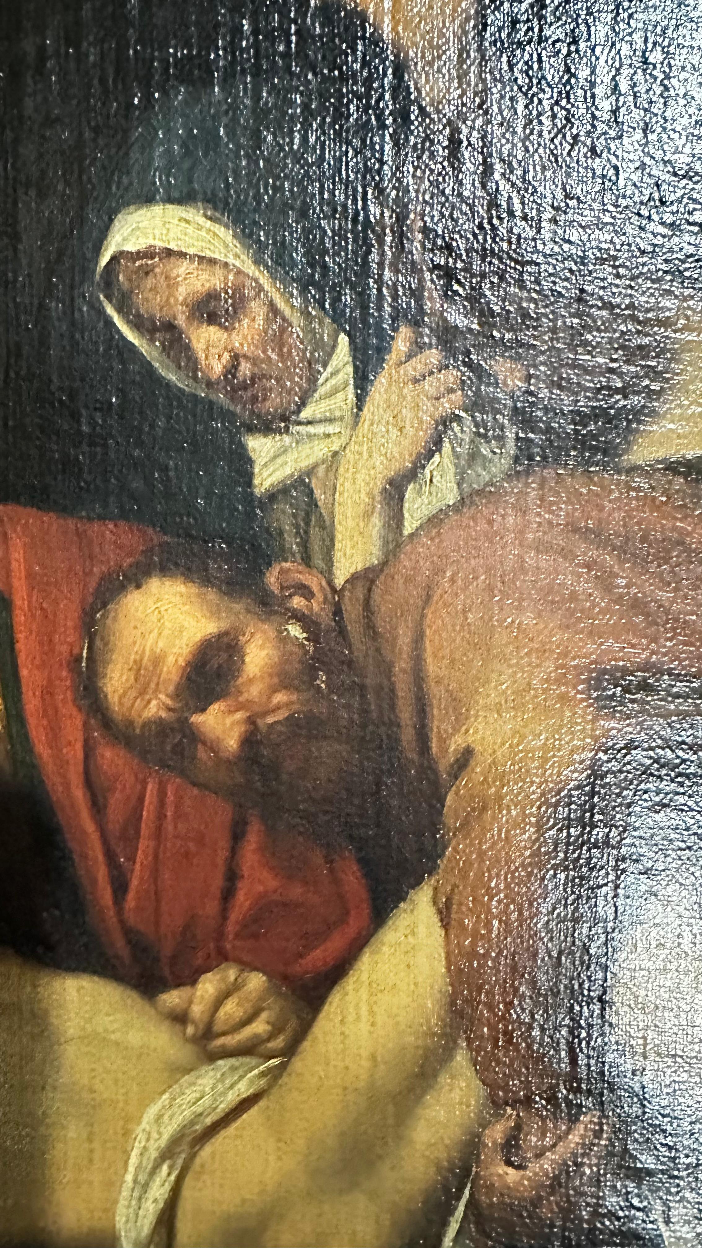 Excellente école italienne du XVIIe siècle. D'après Michelangelo Merisi, (After) Caravaggio en vente 5