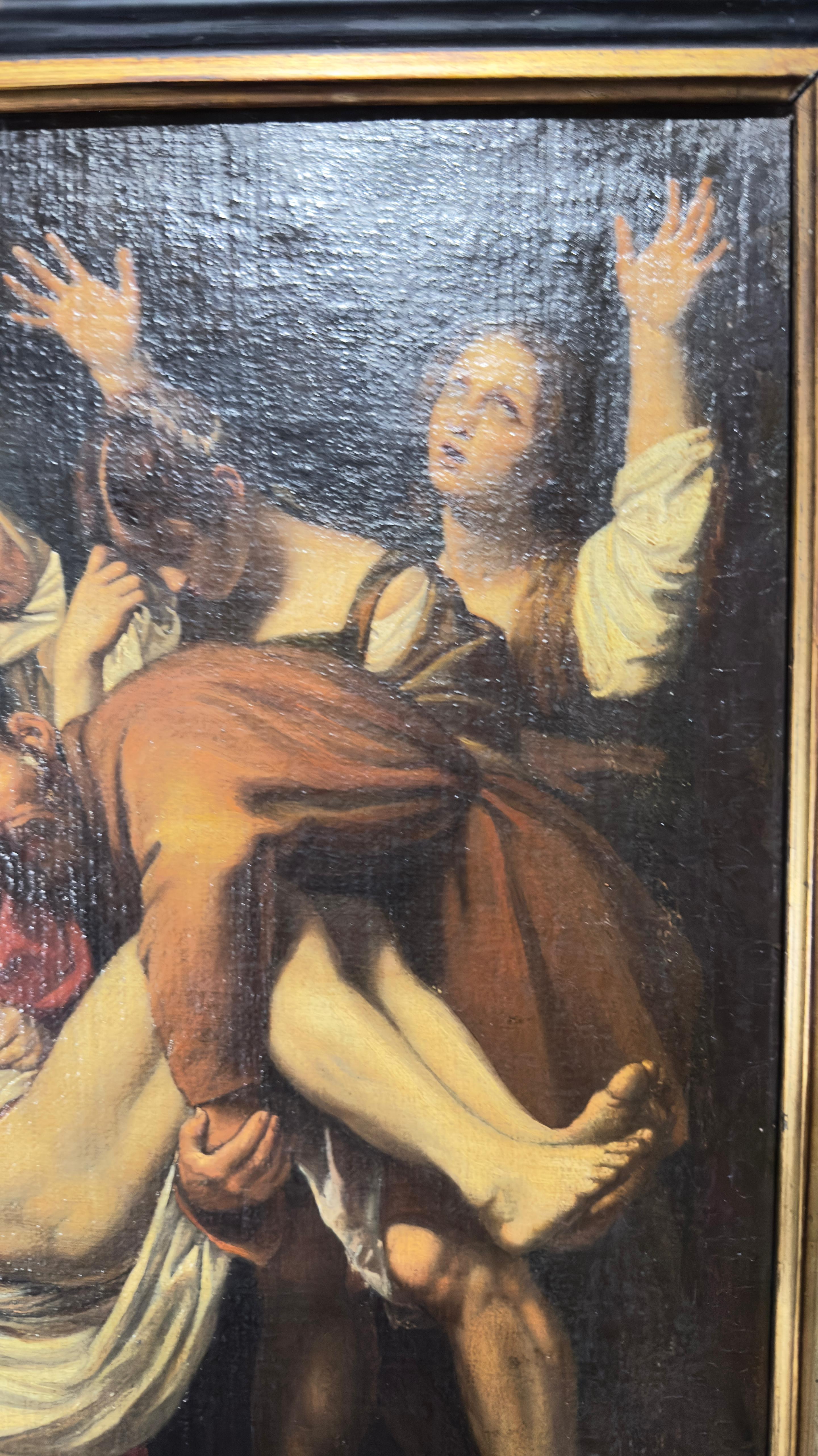 Excellente école italienne du XVIIe siècle. D'après Michelangelo Merisi, (After) Caravaggio en vente 7