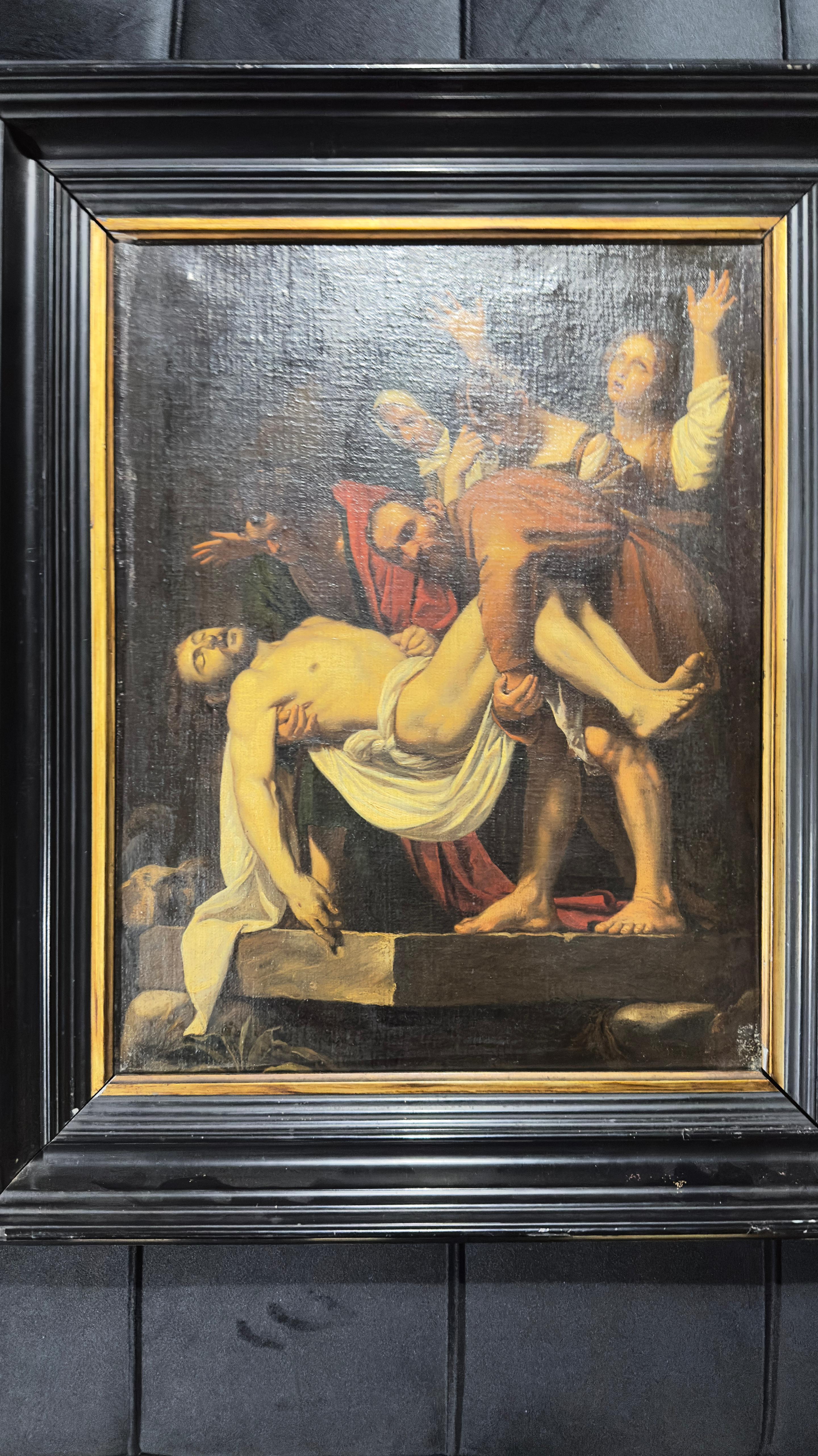 Excellente école italienne du XVIIe siècle. D'après Michelangelo Merisi, (After) Caravaggio en vente 8