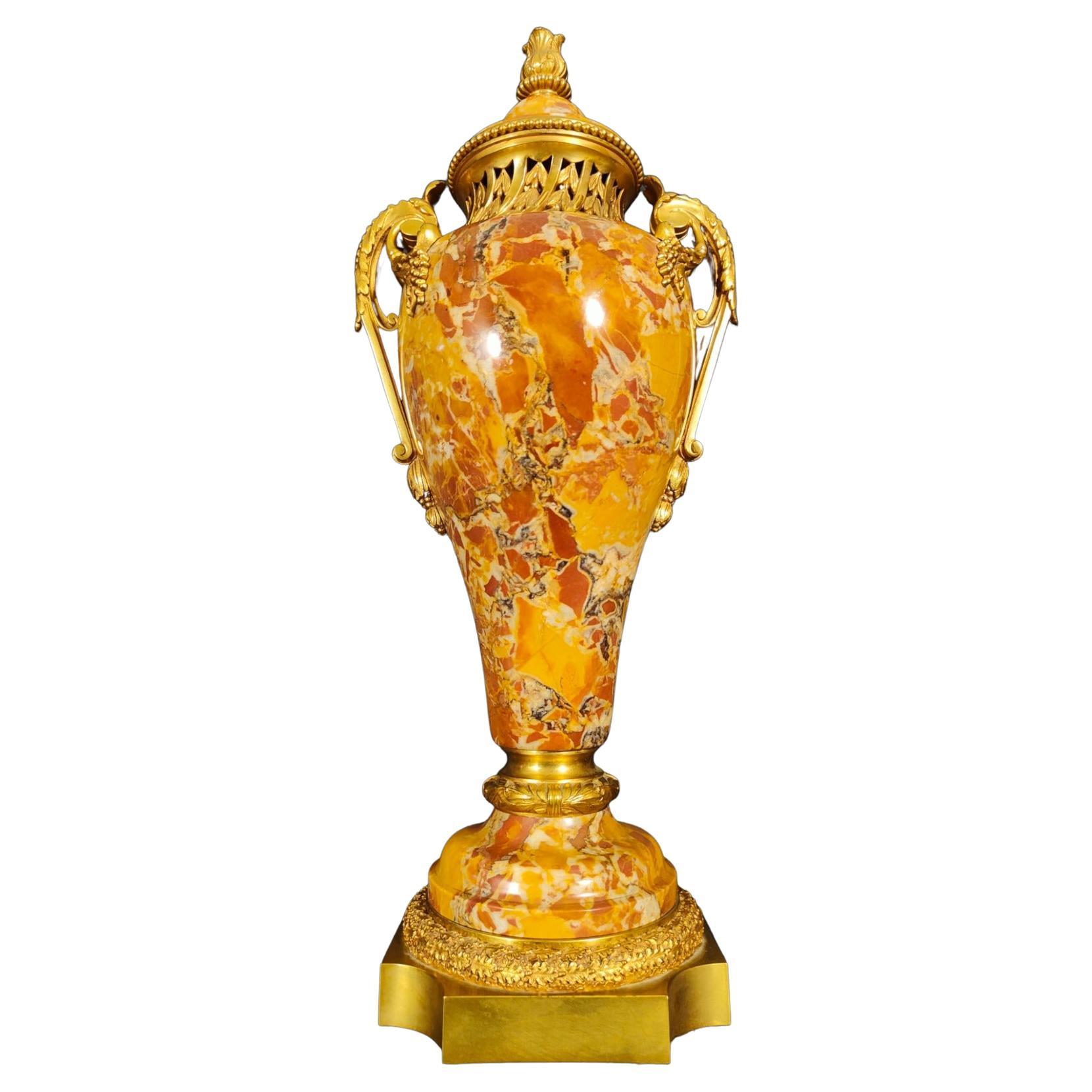 Pair of 19th Century Marble Vases For Sale at 1stDibs