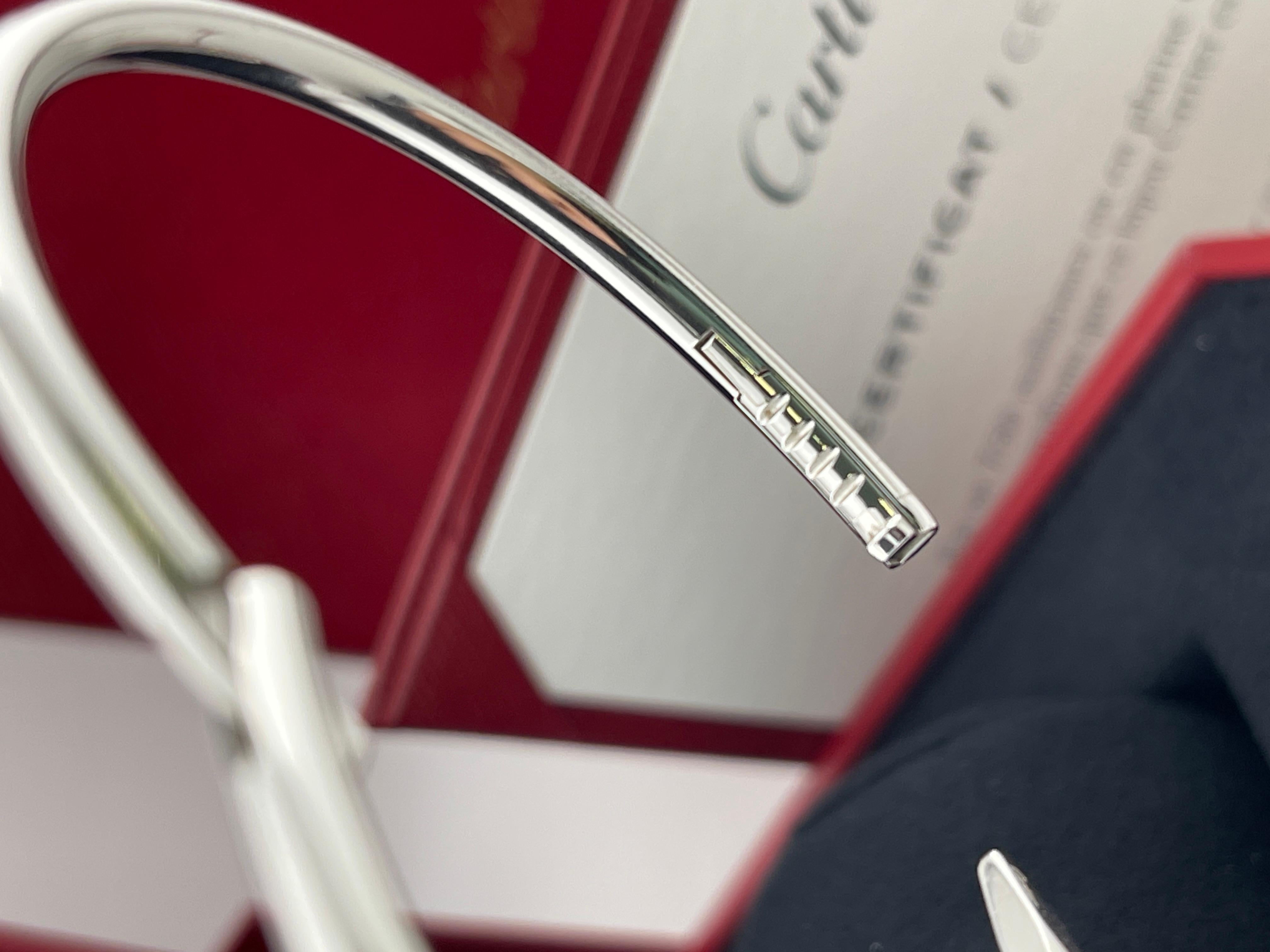 EXCELLENT cond. Cartier Juste un Clou bracelet, Classic model WG (2024 FULL SET) For Sale 2