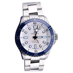 Montre homme Breitling Superocean Blue en excellent état - A17375 Full Set 42MM