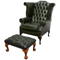 Vintage Excellent Delta Chesterfield Wingchair 