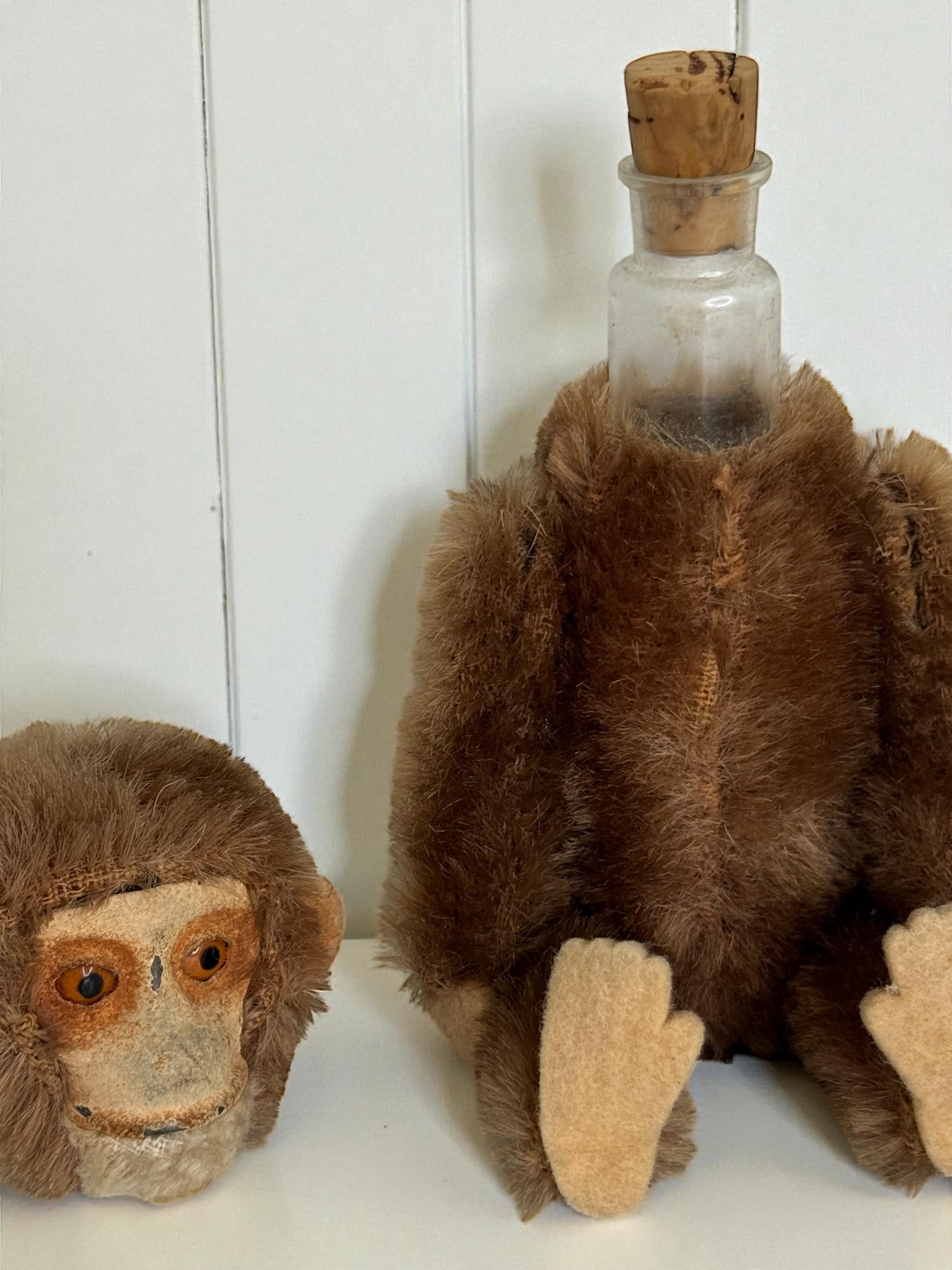 Excellent Early 1900's Schuco Monkey with Secret Perfume Holder For Sale 5