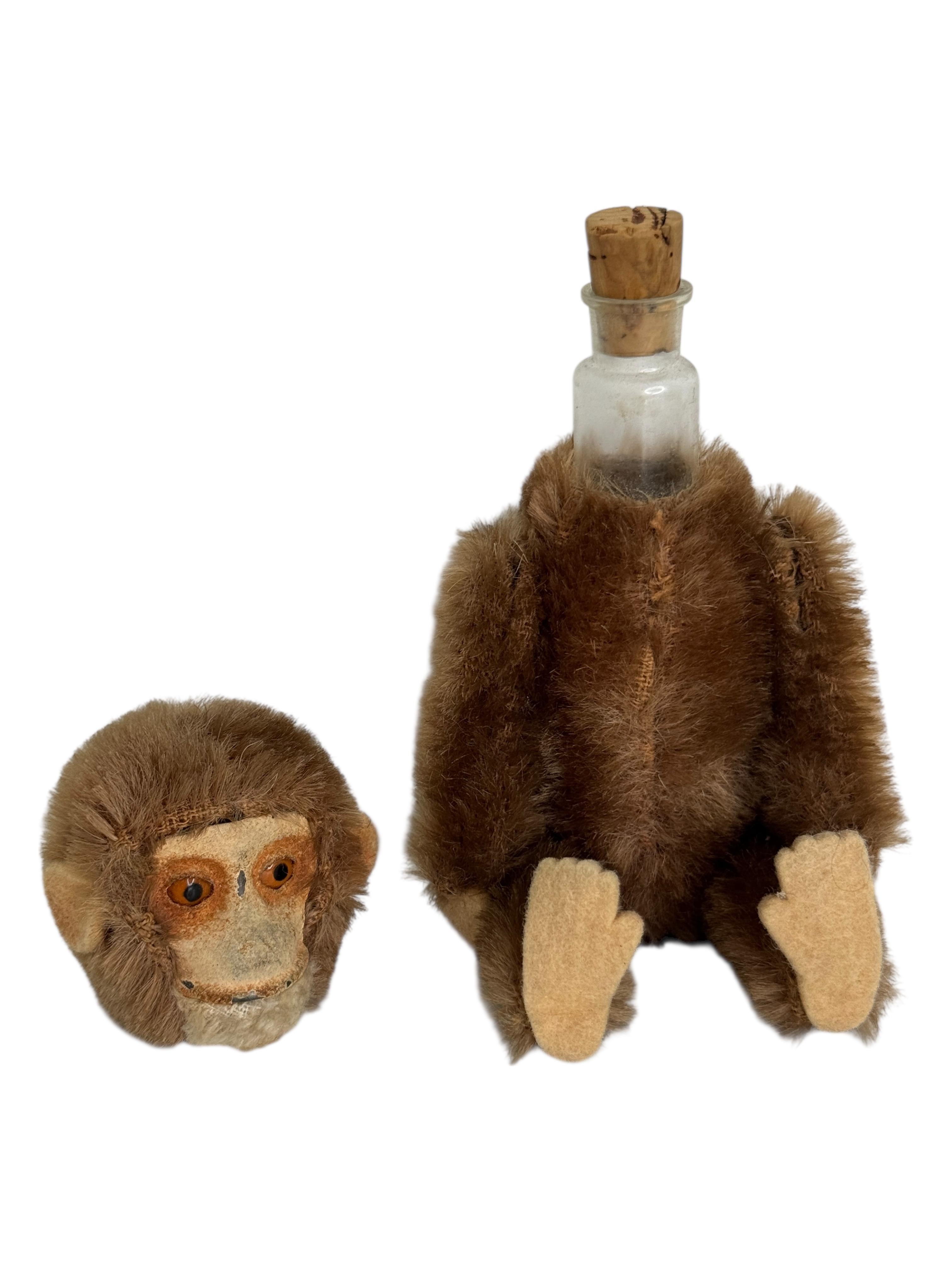 German Excellent Early 1900's Schuco Monkey with Secret Perfume Holder For Sale