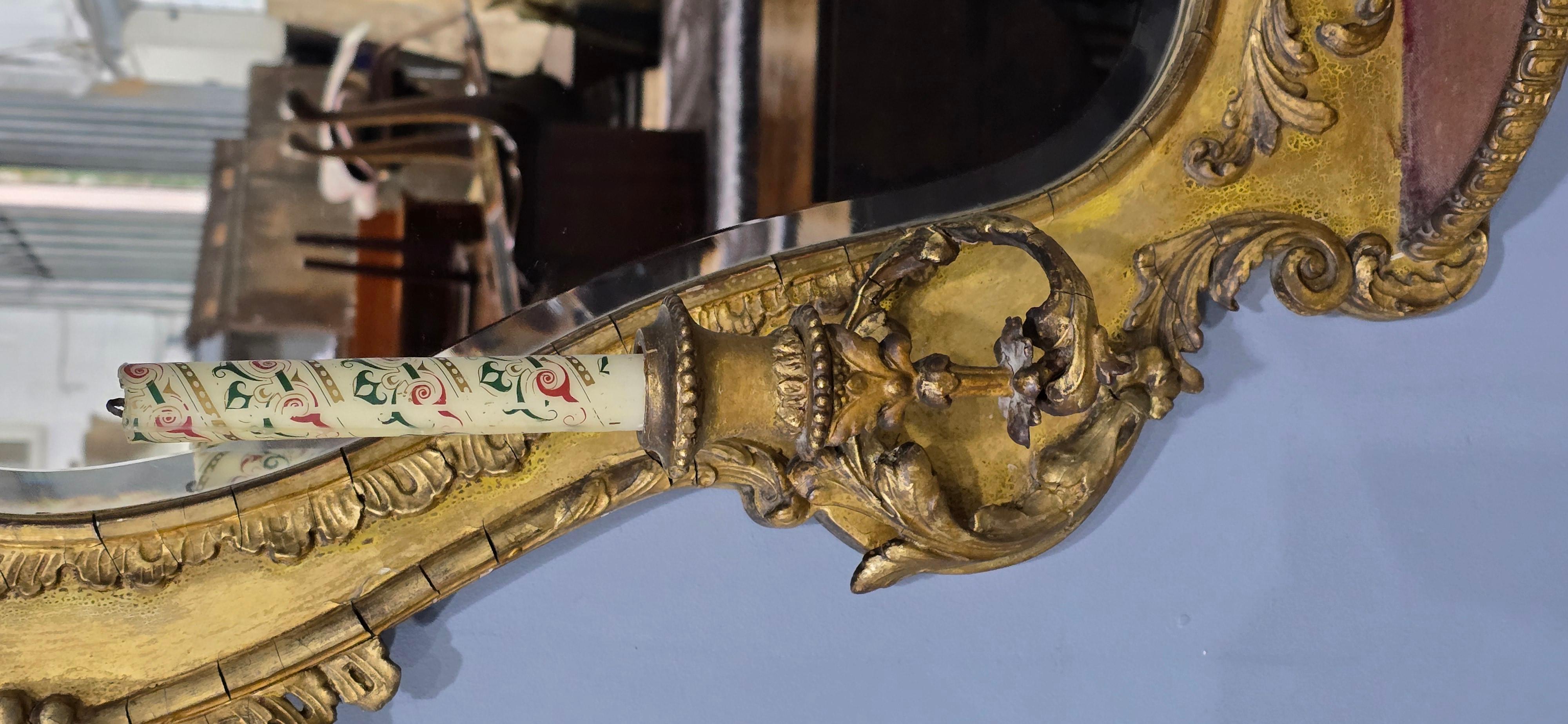 Excellent Miroir Girondelle doré en vente 7