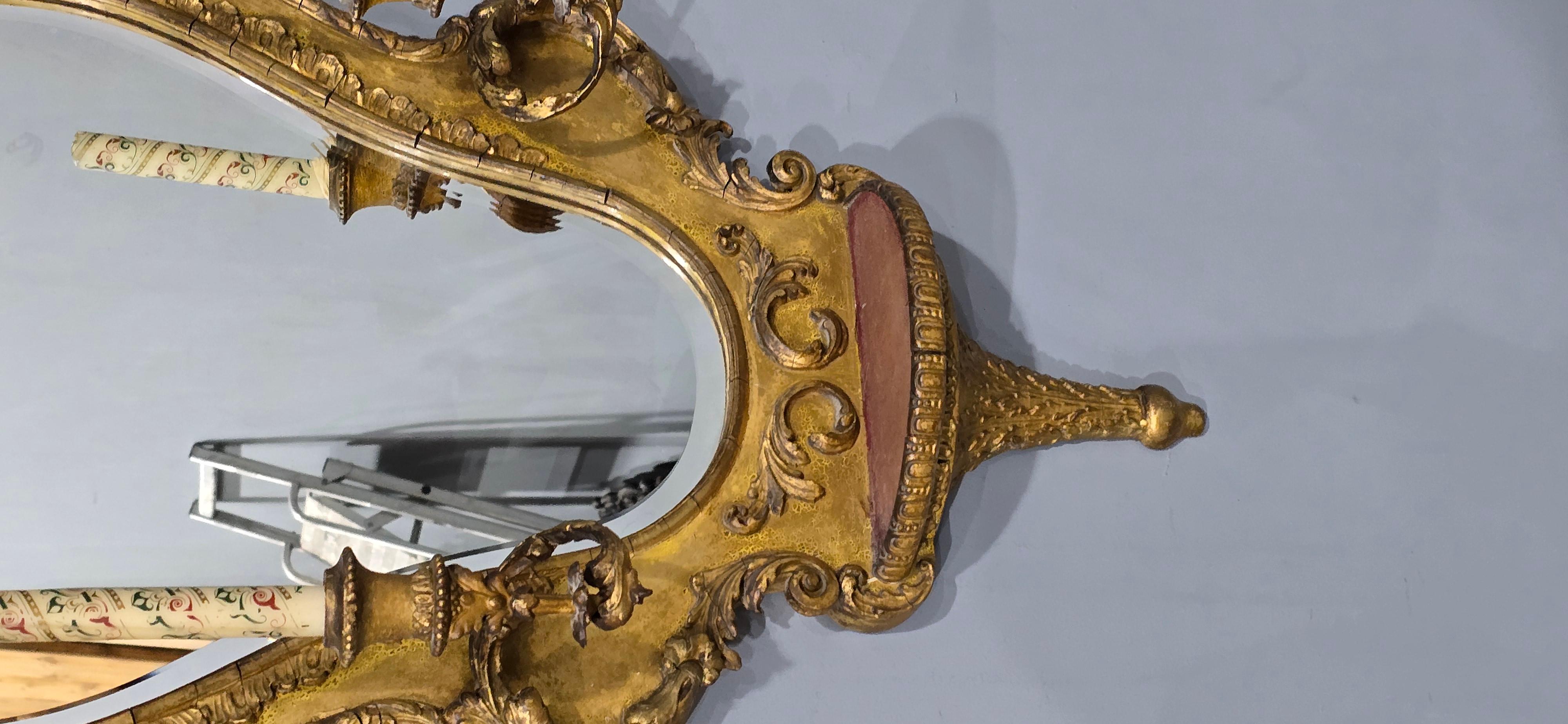 Excellent Miroir Girondelle doré en vente 9