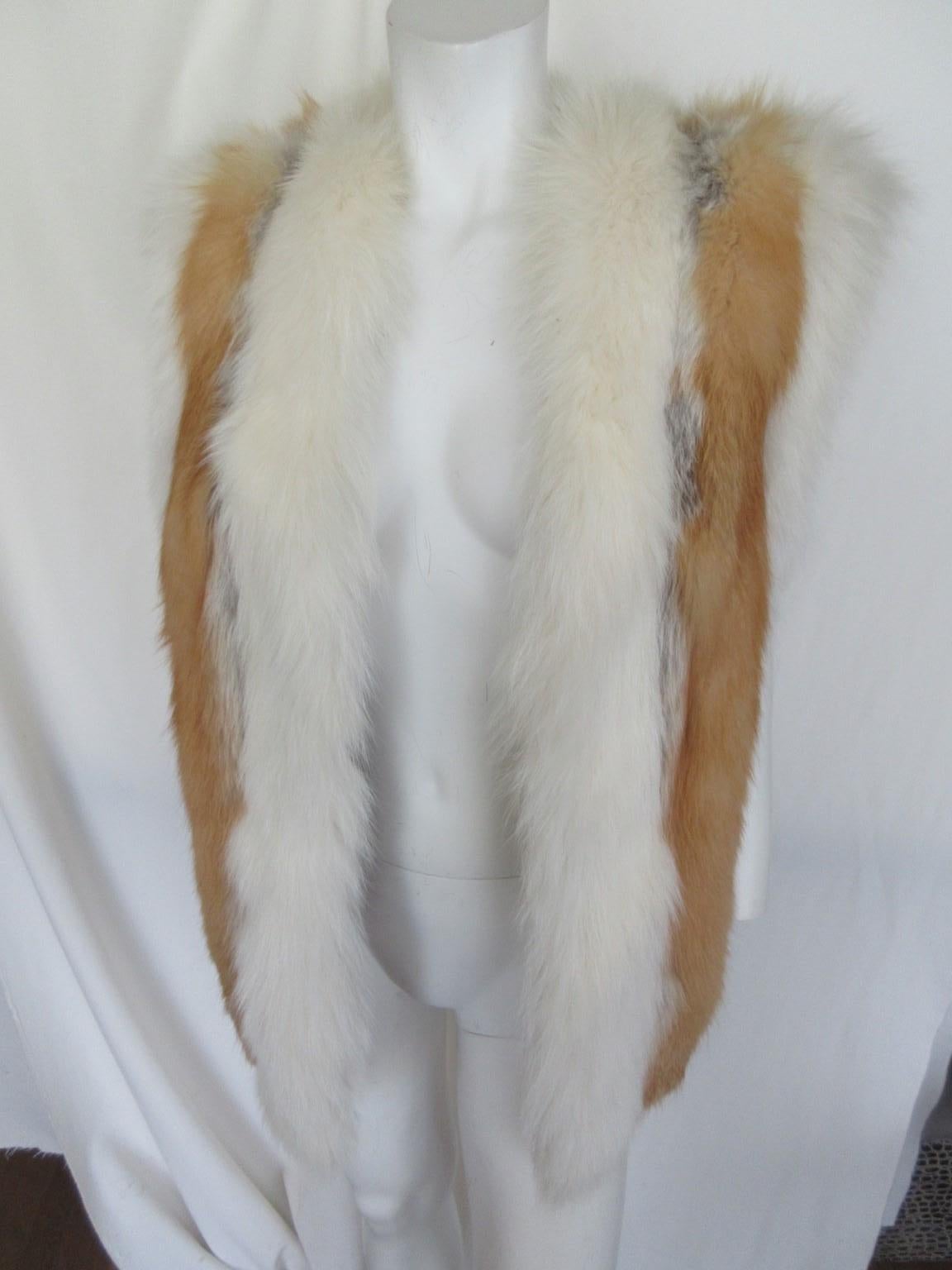 Excellent Golden Island Fox Fur Vest For Sale 5