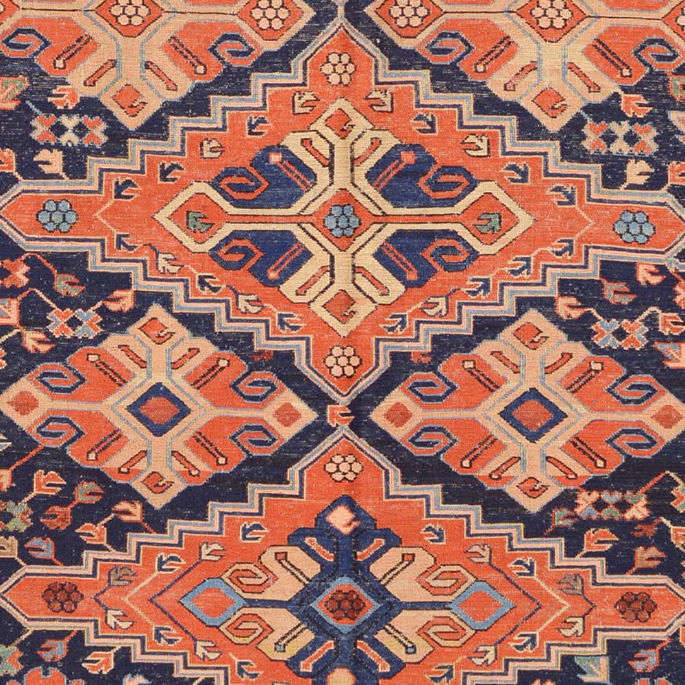 Woven Mid-20th Century Handwoven Asian Wool Kilim Carpet