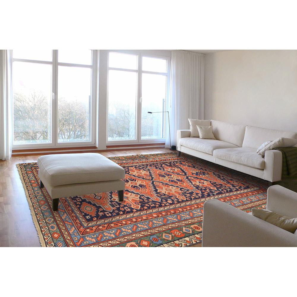 Mid-20th Century Handwoven Asian Wool Kilim Carpet 1