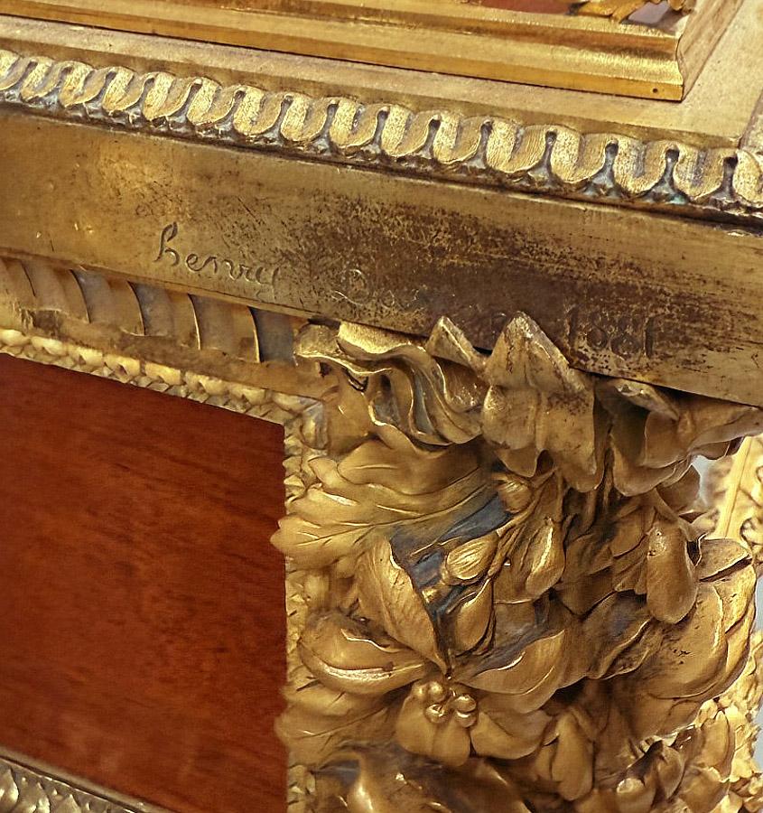 Bronzo Eccellente gueridon in bronzo dorato della fine del XIX secolo di Henry Dasson in vendita