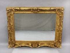 Excellent Late 19th Century Giltwood and Gesso Carved Mirror