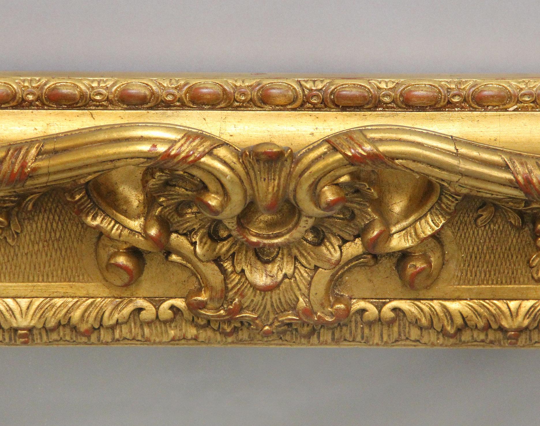 Ausgezeichneter Spiegel aus Giltwood und Gesso aus dem späten 19. (Belle Époque) im Angebot