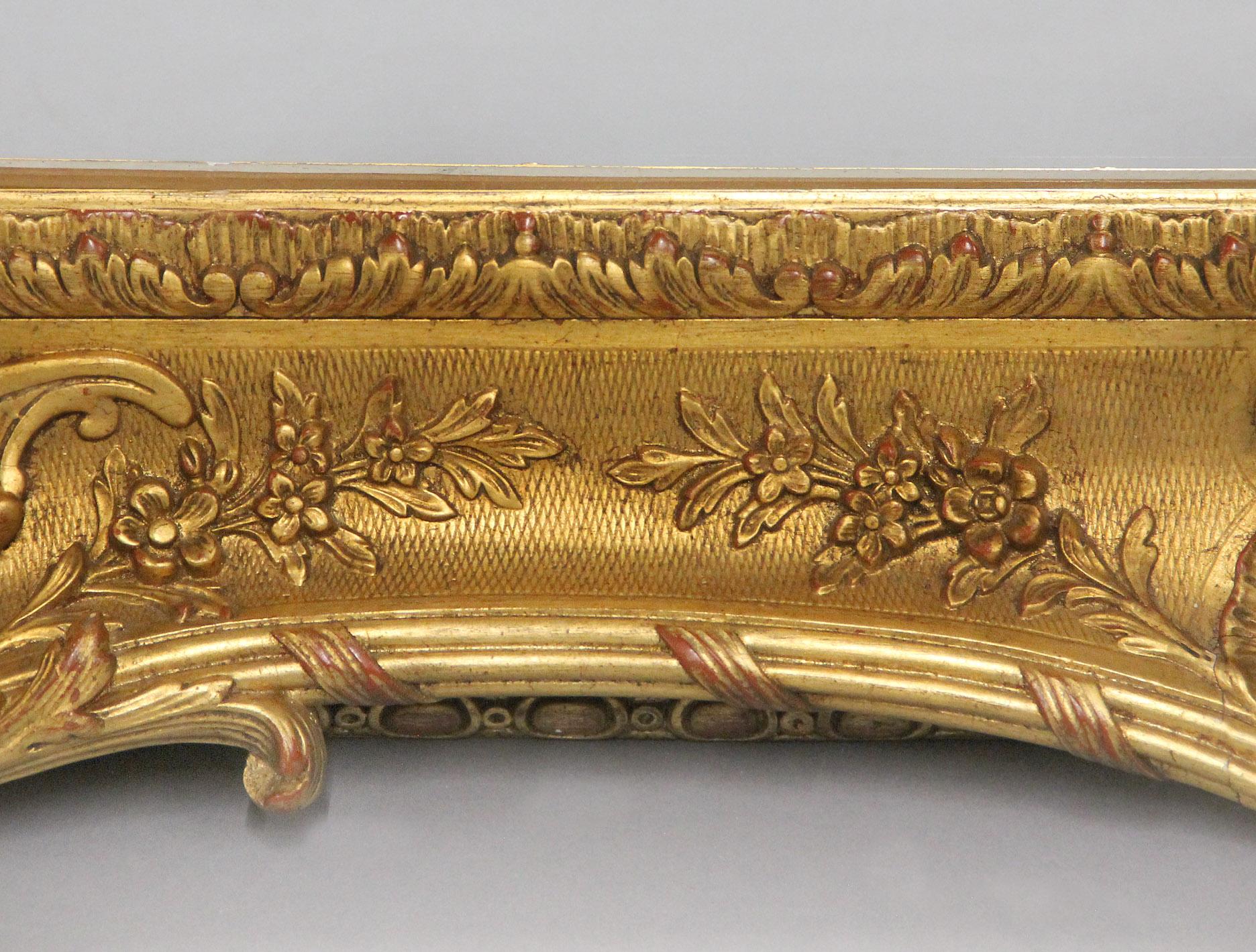 Ausgezeichneter Spiegel aus Giltwood und Gesso aus dem späten 19. im Angebot 1