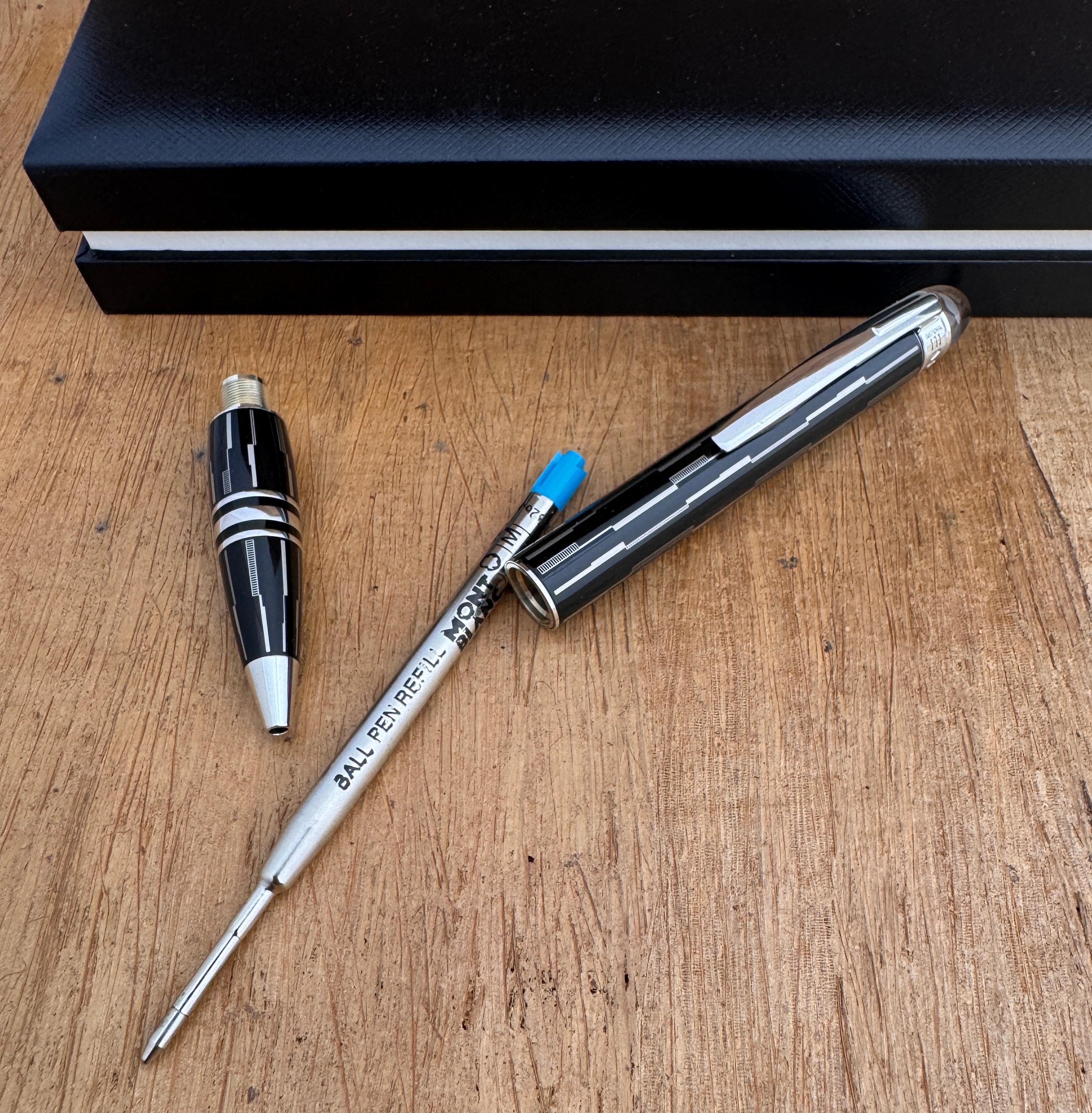 Excellent comme neuf Montblanc StarWalker BLACK MYSTRERY Stylo à bille Parure complète en vente 6