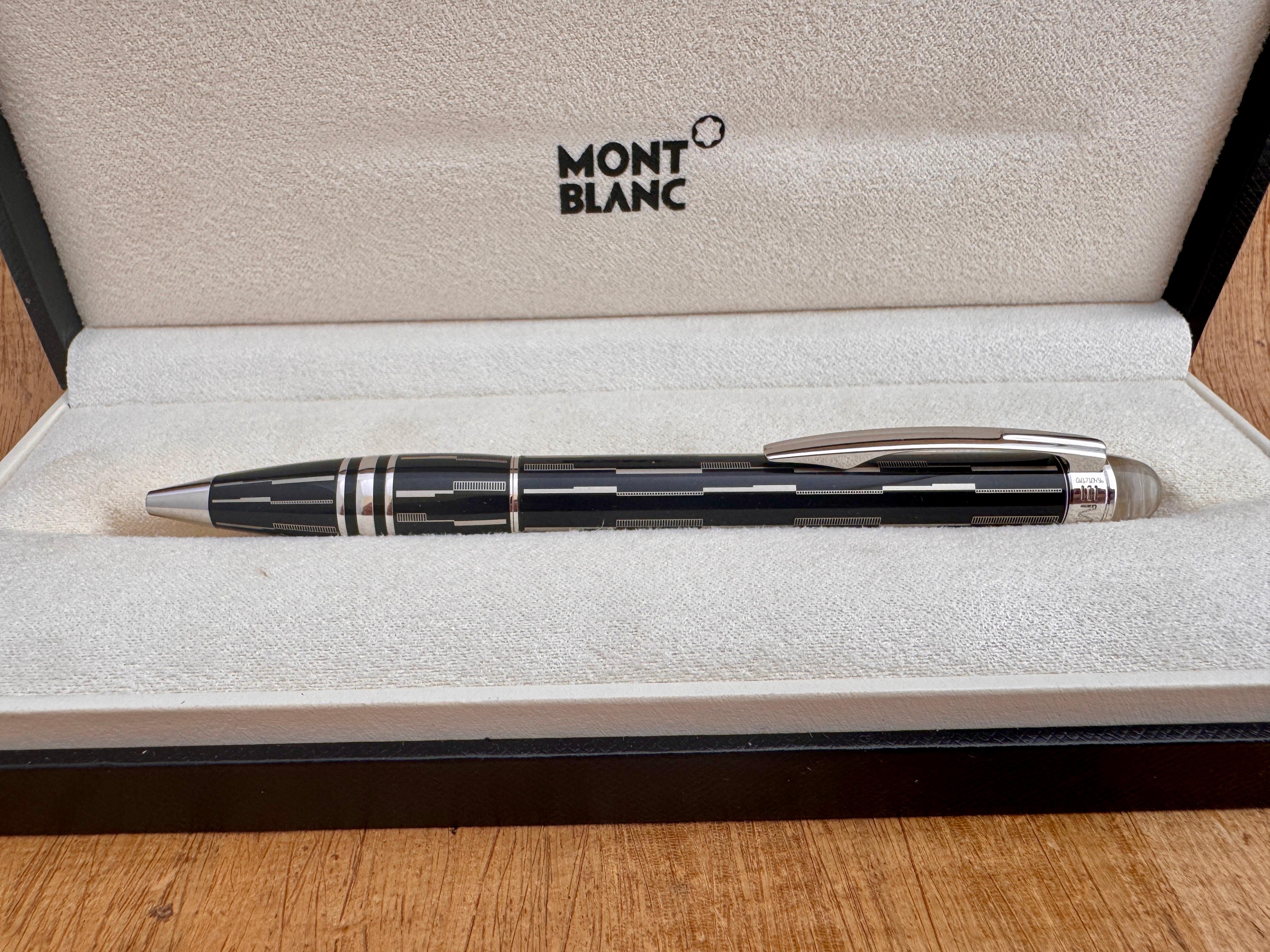 Excellent comme neuf Montblanc StarWalker BLACK MYSTRERY Stylo à bille Parure complète en vente 10