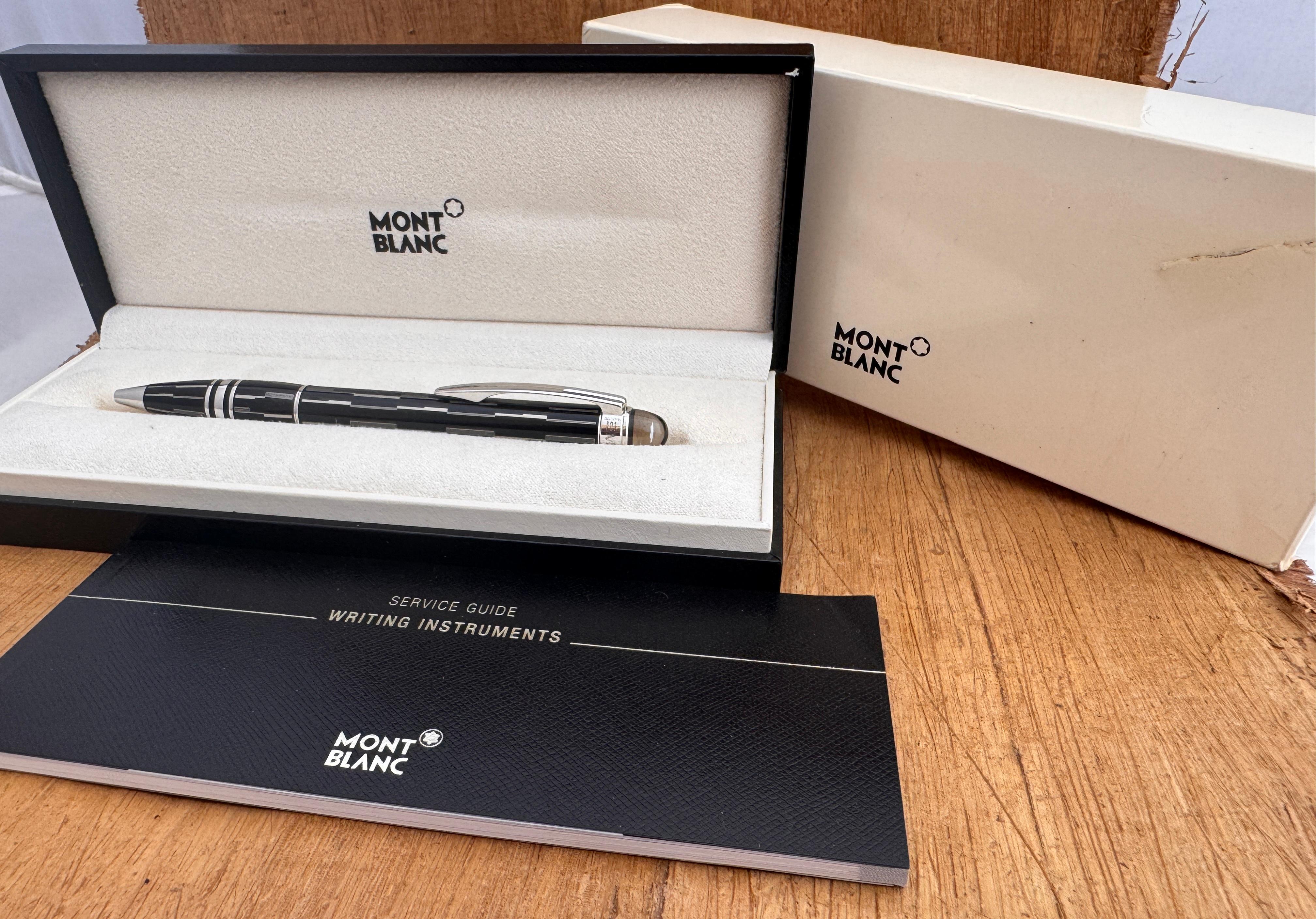 Excellent comme neuf Montblanc StarWalker BLACK MYSTRERY Stylo à bille Parure complète Excellent état - En vente à Toronto, CA