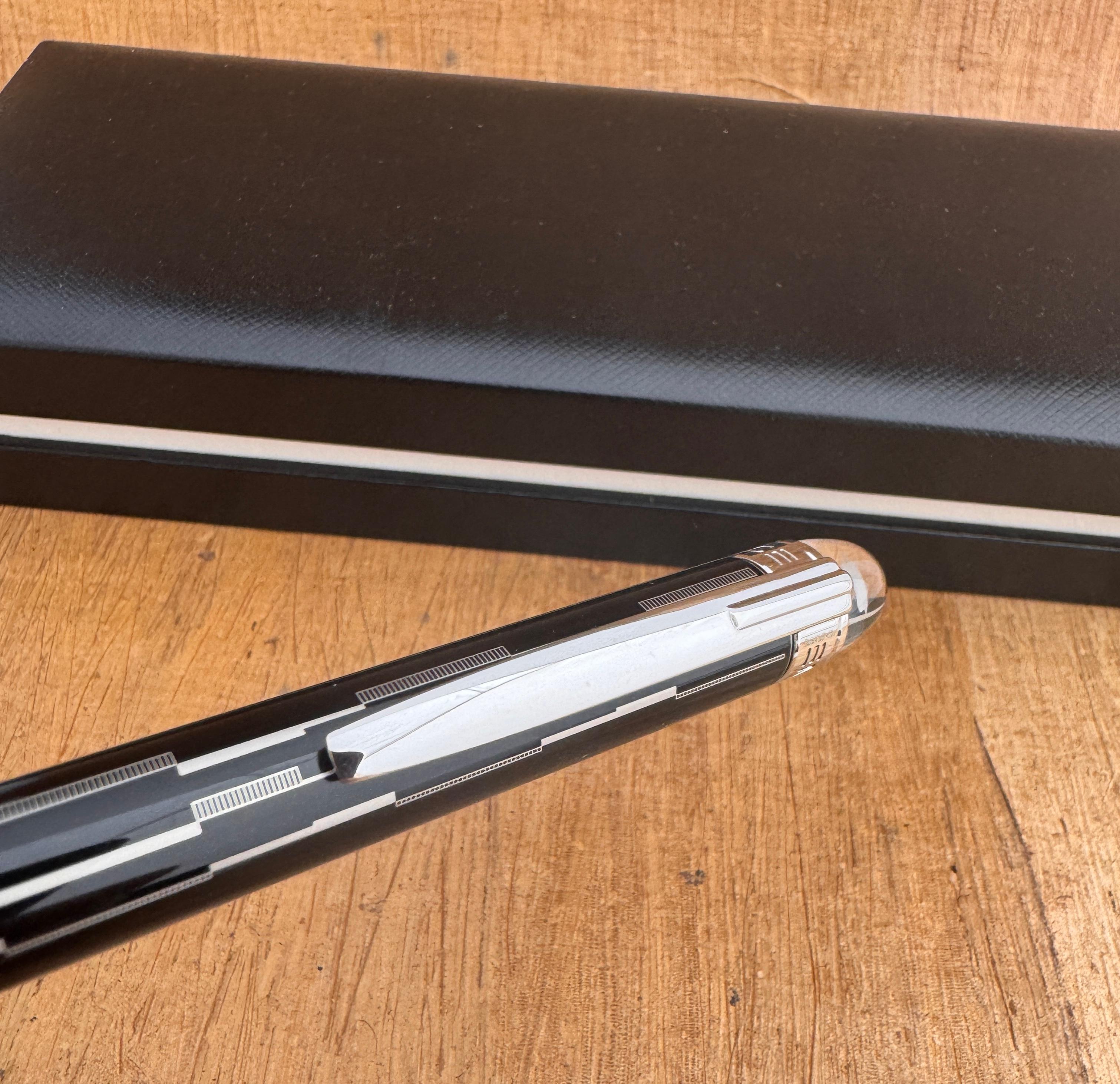 Excellent comme neuf Montblanc StarWalker BLACK MYSTRERY Stylo à bille Parure complète Unisexe en vente