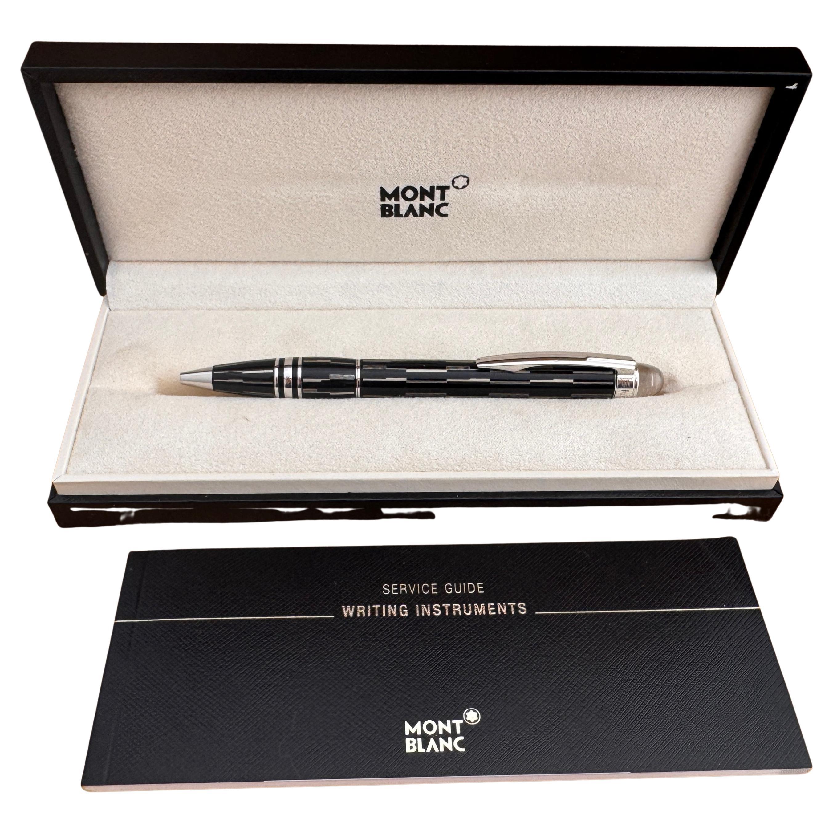 Excellent comme neuf Montblanc StarWalker BLACK MYSTRERY Stylo à bille Parure complète