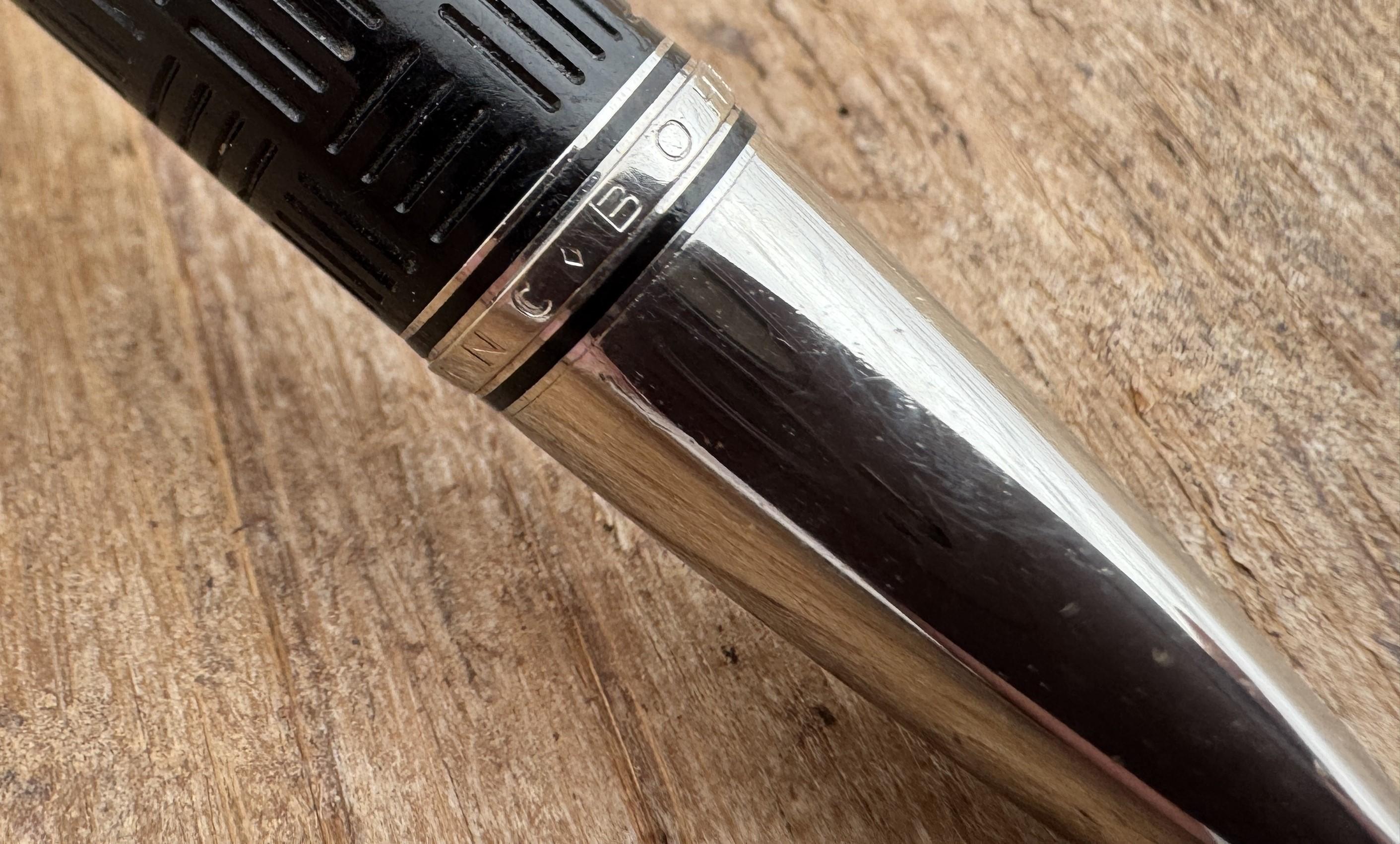 Eccellente Montblanc BOHEME Doue Platinum-line Nero Noir pietra Penna a sfera Scatola in vendita 5