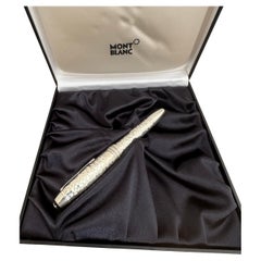 Excellent MONTBLANC Martele Solitaire Sterling Silver ballpoint PEN Boxed