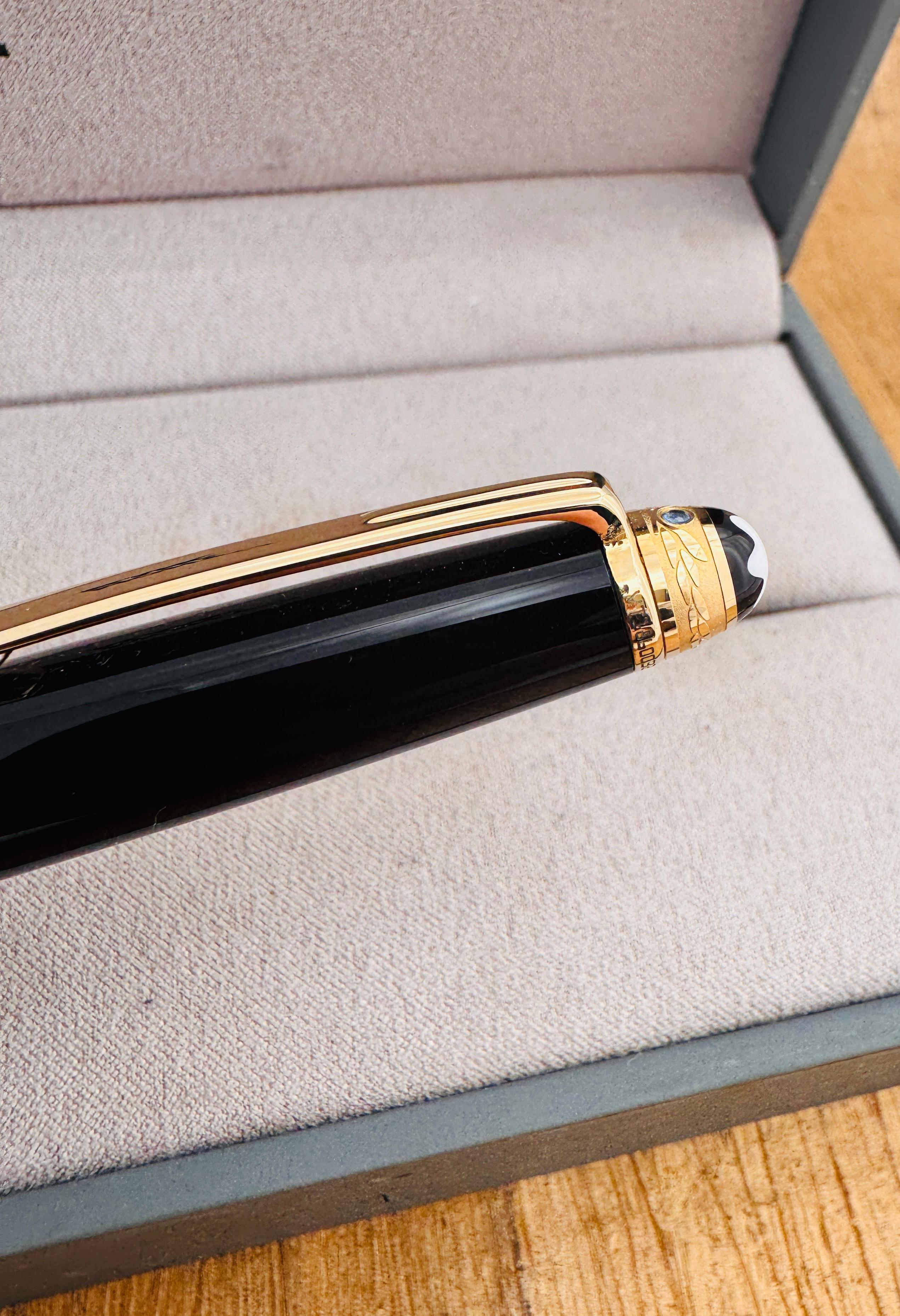 Ausgezeichnete MONTBLANC Meisterstuck Rollerball Pen SAPPHIRE UNICEF Stift Boxed im Angebot 2