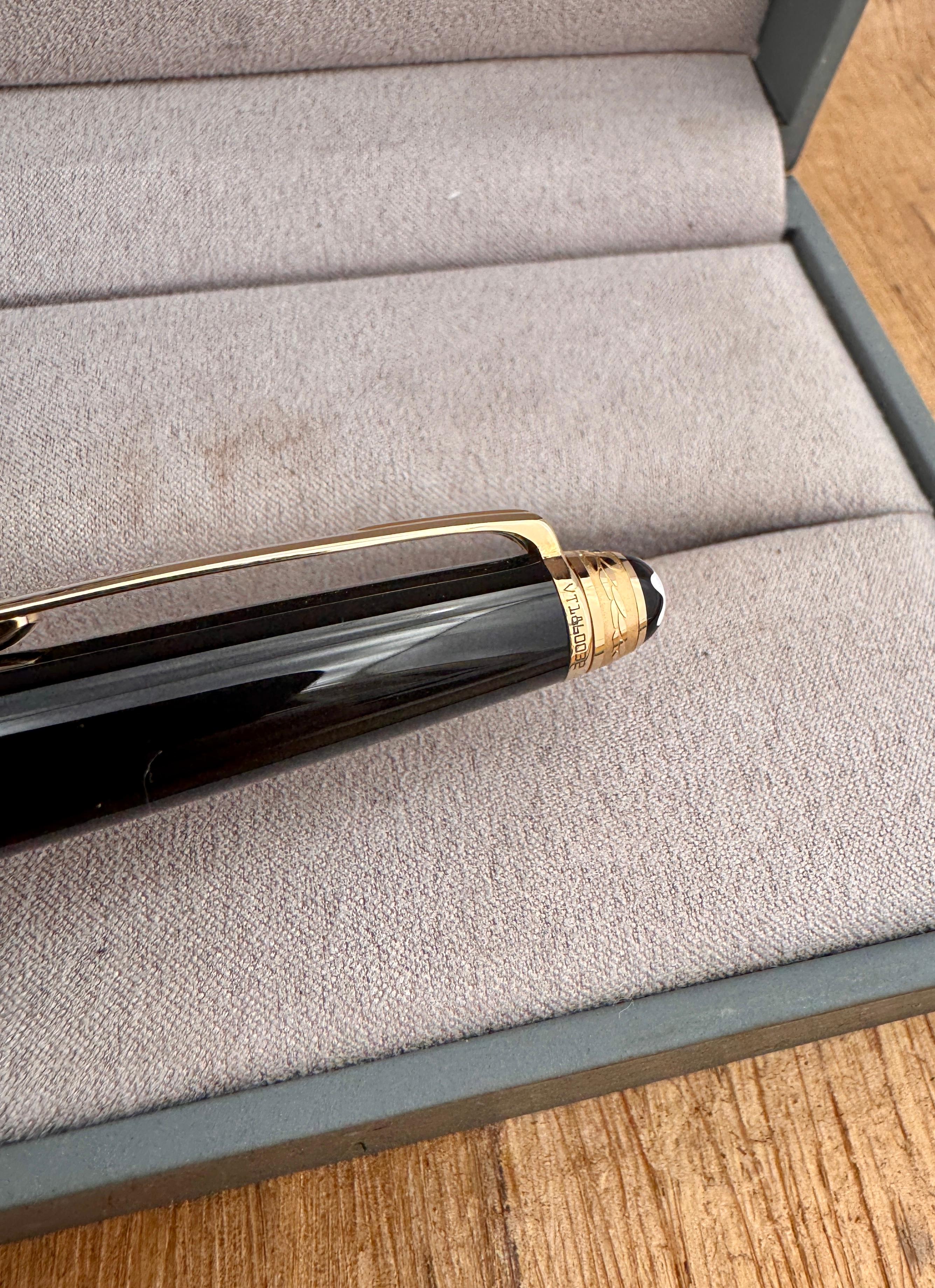 Ausgezeichnete MONTBLANC Meisterstuck Rollerball Pen SAPPHIRE UNICEF Stift Boxed im Angebot 3