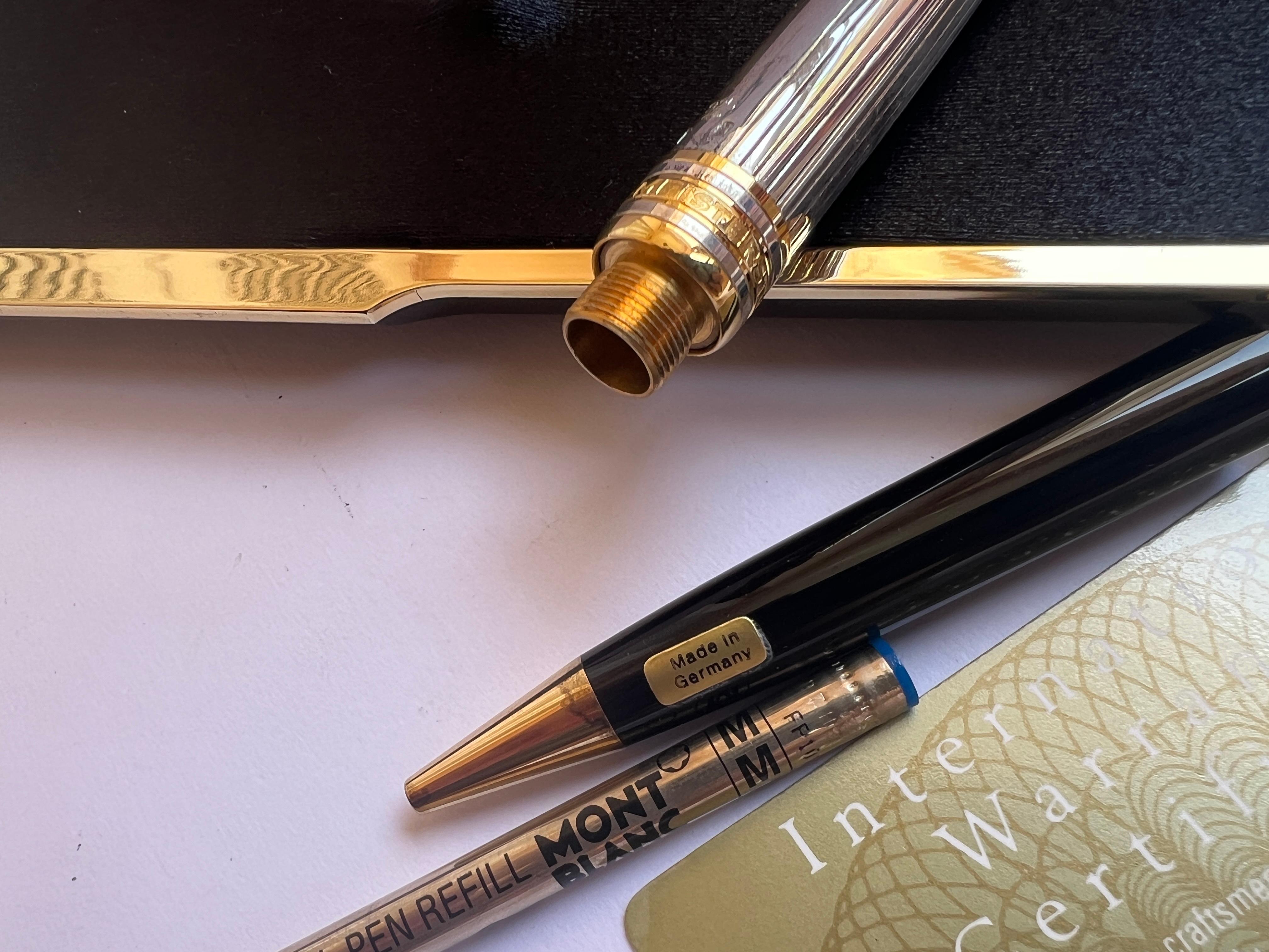 Excellent Montblanc Meisterstück Solitaire Doue Sterling Silver Ballpoint Pen For Sale 8