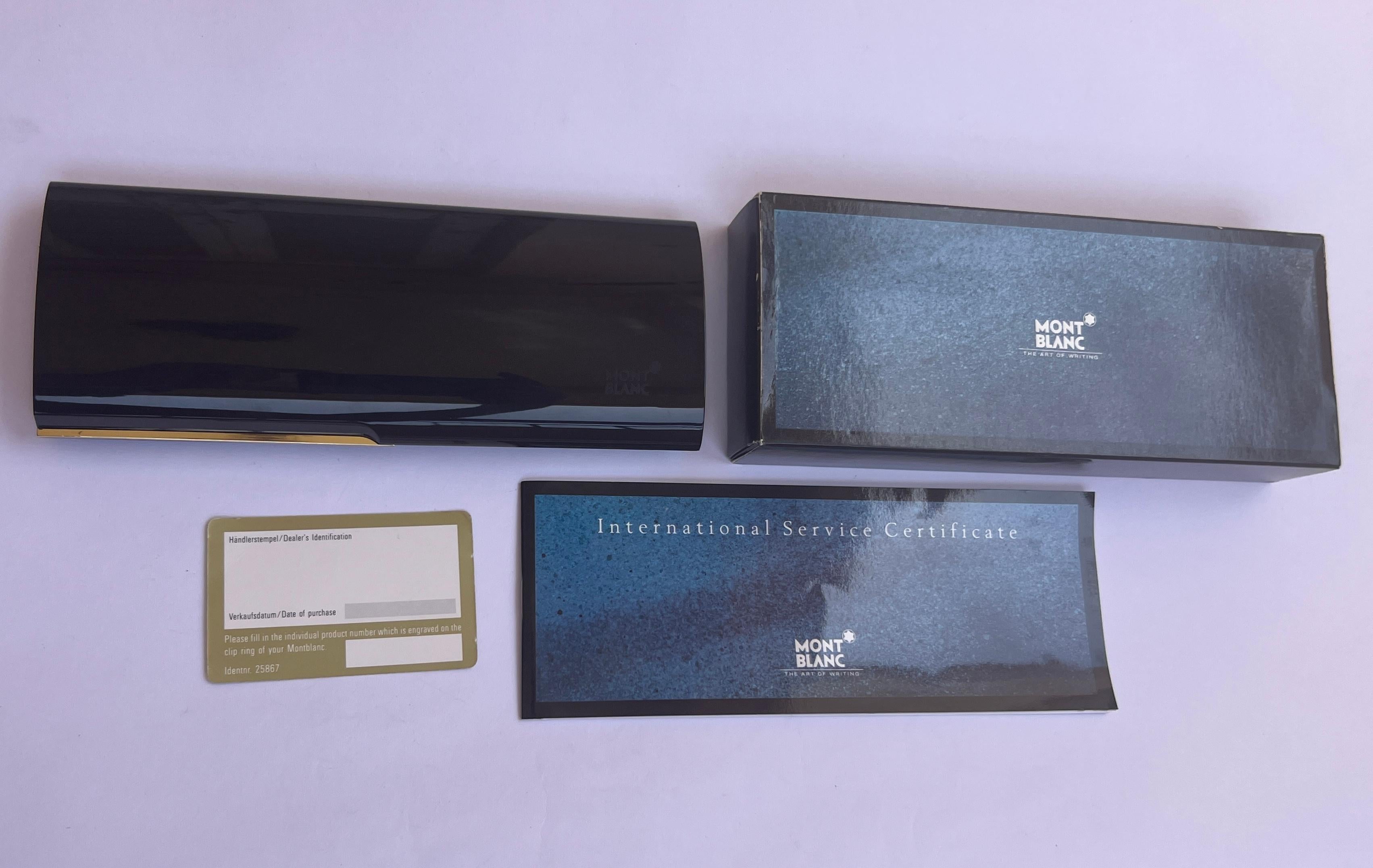 Excellent Montblanc Meisterstück Solitaire Doue Sterling Silver Ballpoint Pen For Sale 5