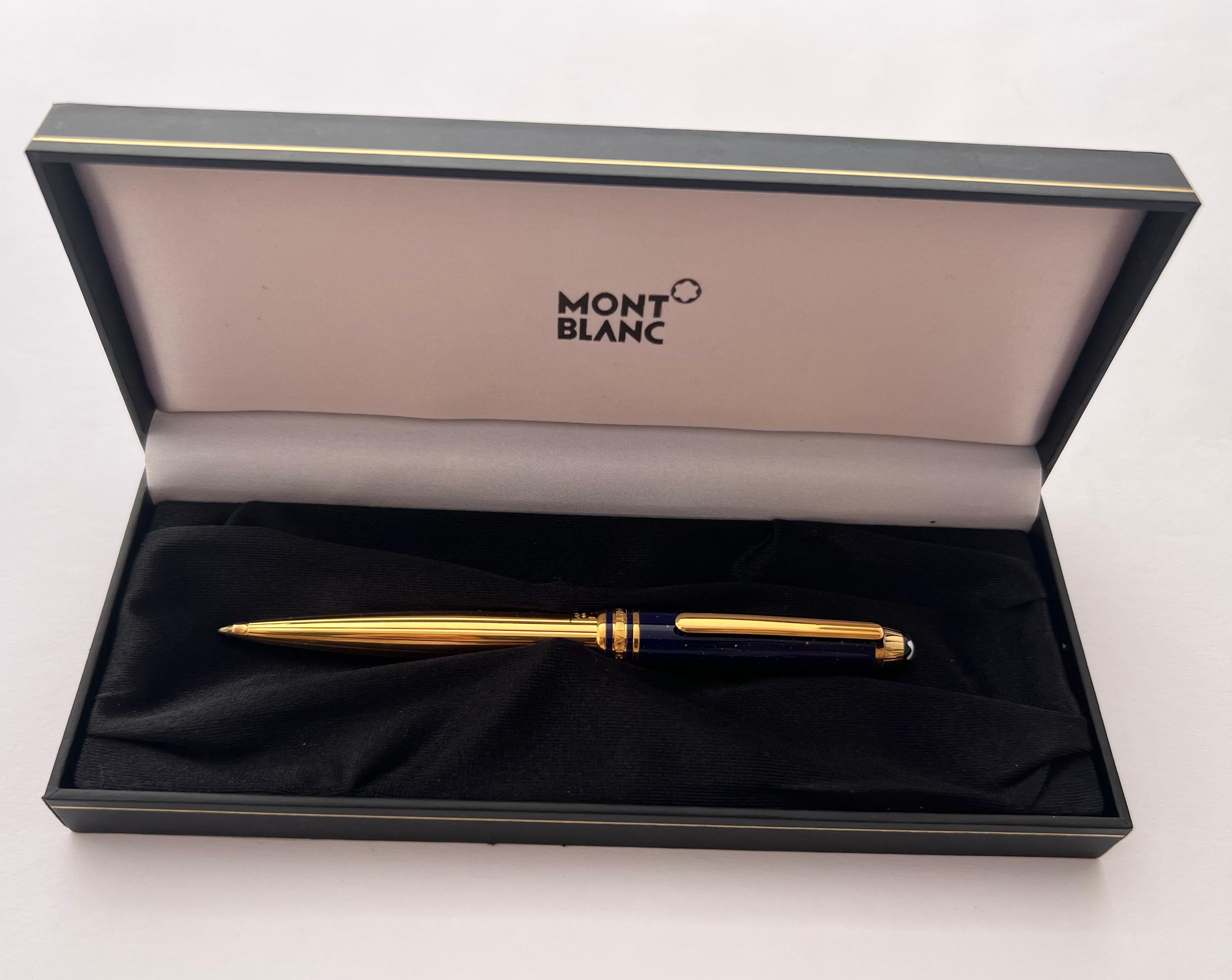 Ausgezeichneter Montblanc Solitär Ramses II Lapislazuli Vermeil 164 Kugelschreiber 7