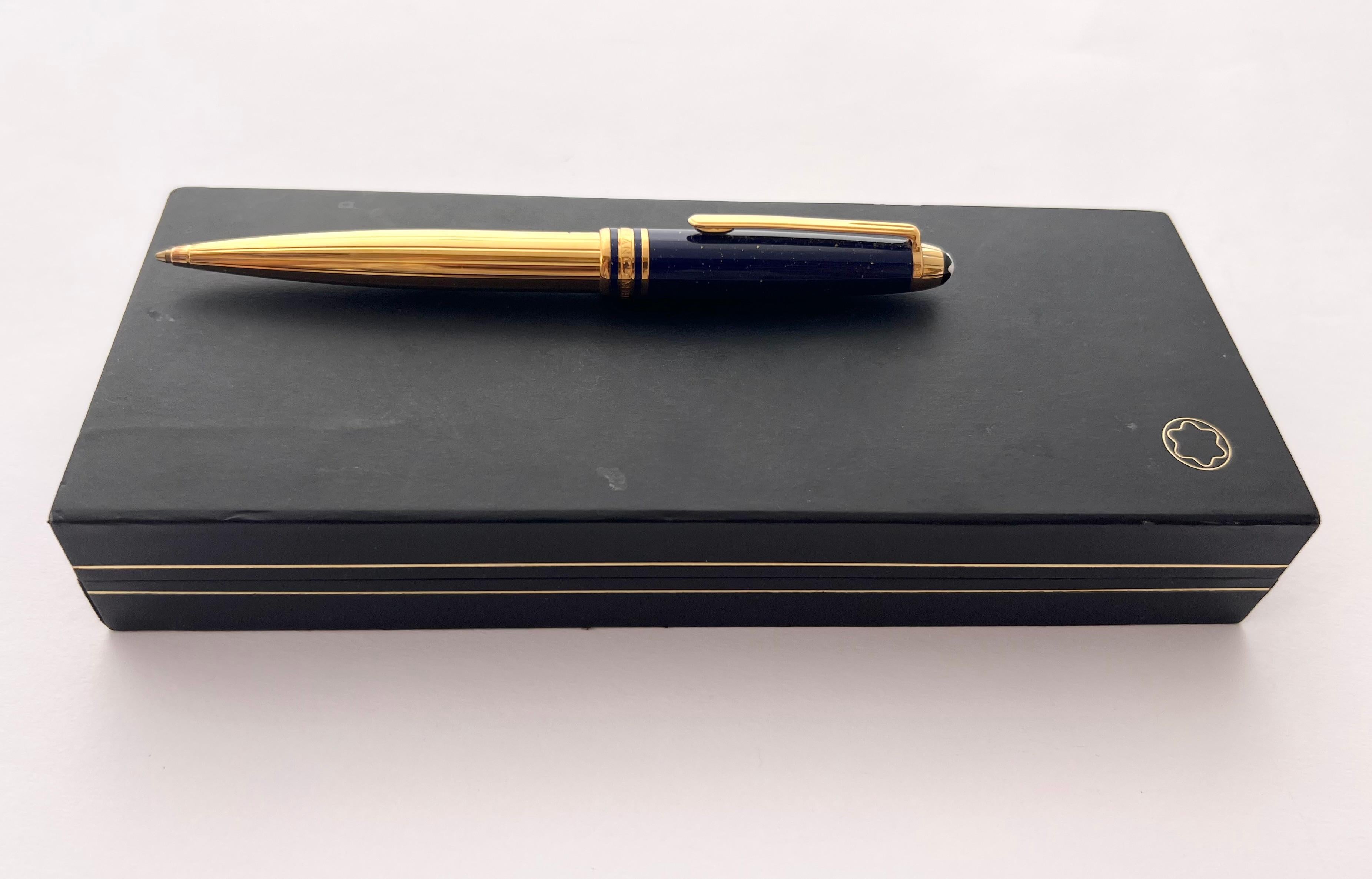 Ausgezeichneter Montblanc Solitär Ramses II Lapislazuli Vermeil 164 Kugelschreiber 8