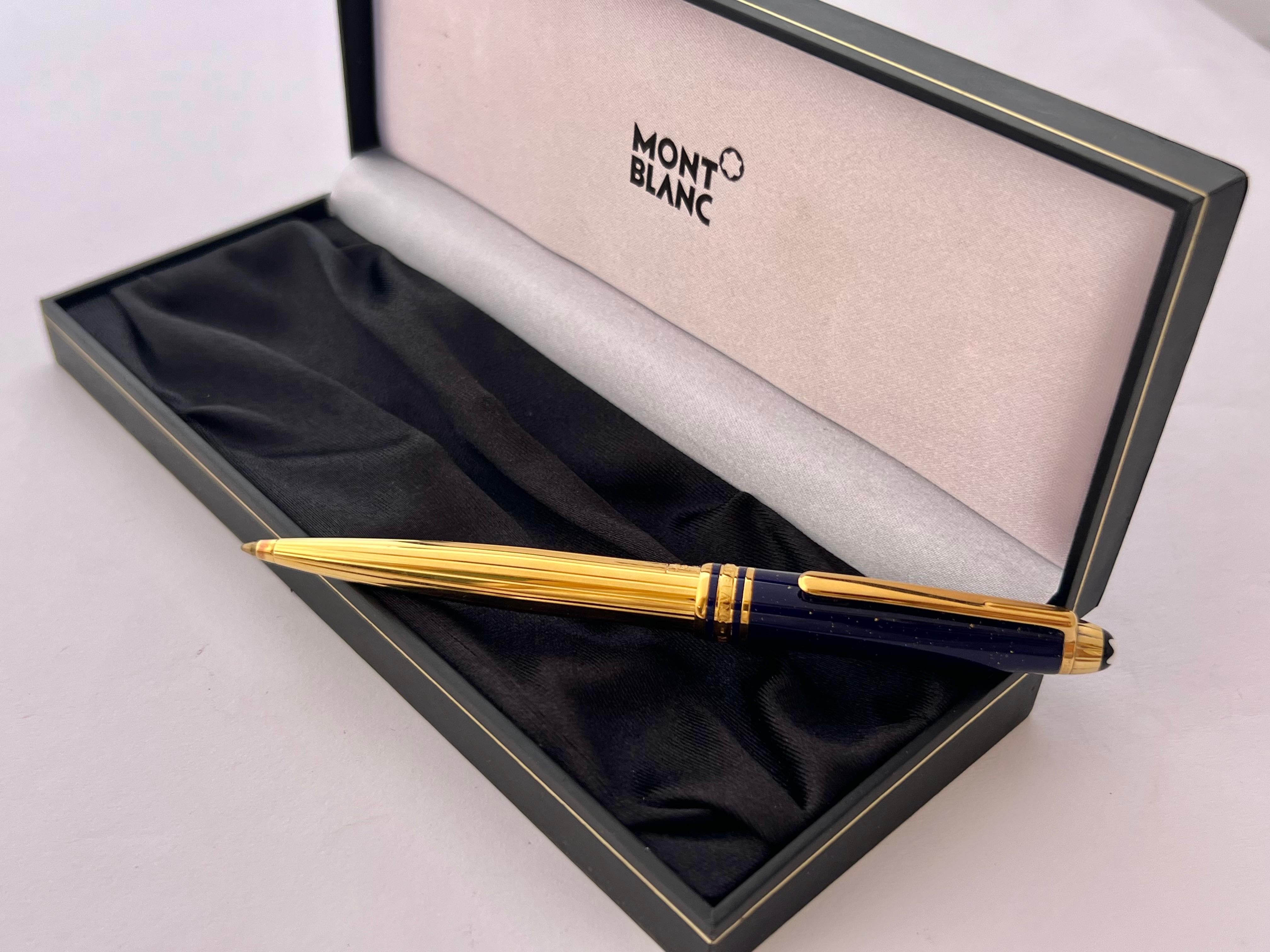 Ausgezeichneter Montblanc Solitär Ramses II Lapislazuli Vermeil 164 Kugelschreiber 13